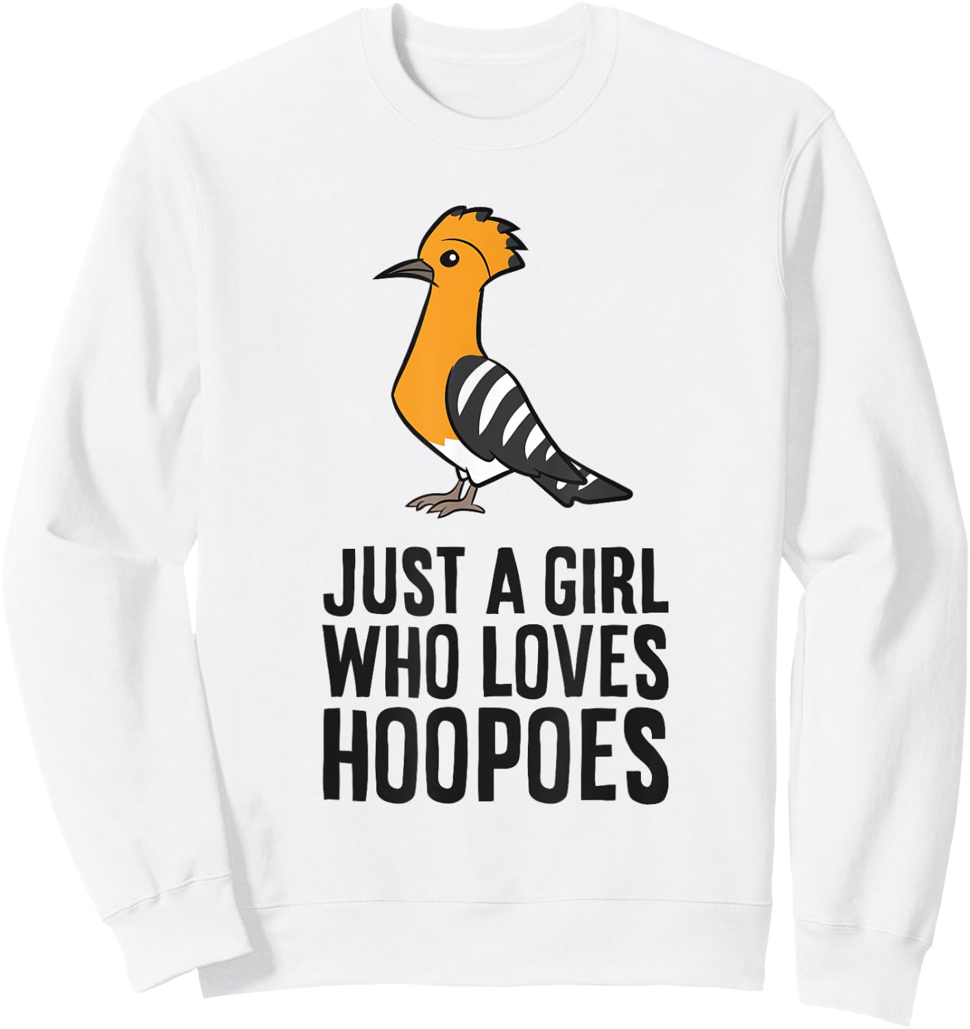 Eurasian Hoopoe Bird Just a Girl Who Loves Hoopoes Sweatshirt - Sweatshirt | White