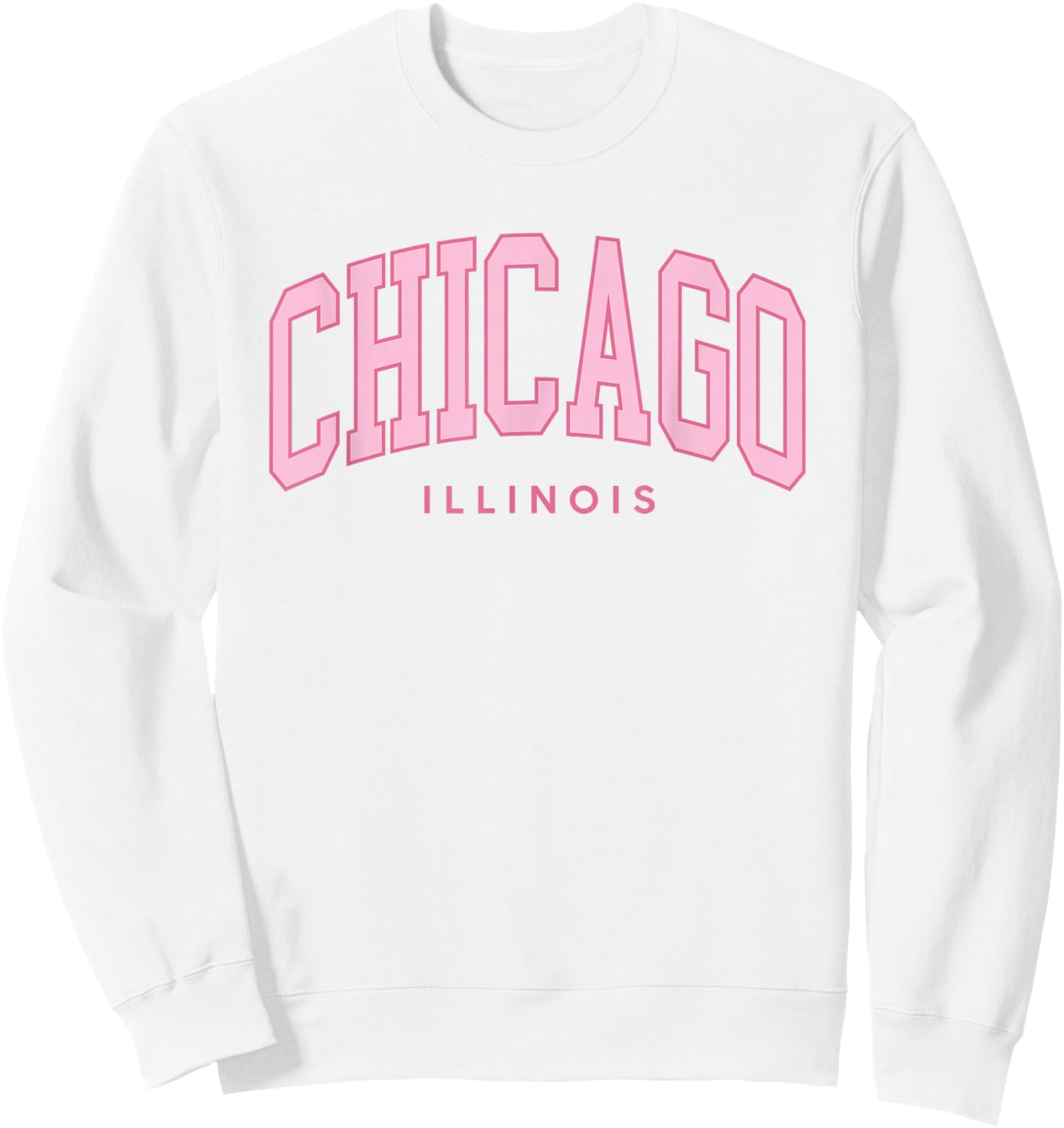 Vintage Chicago Pink Retro Preppy Throwback Girls Sweatshirt - Sweatshirt | White