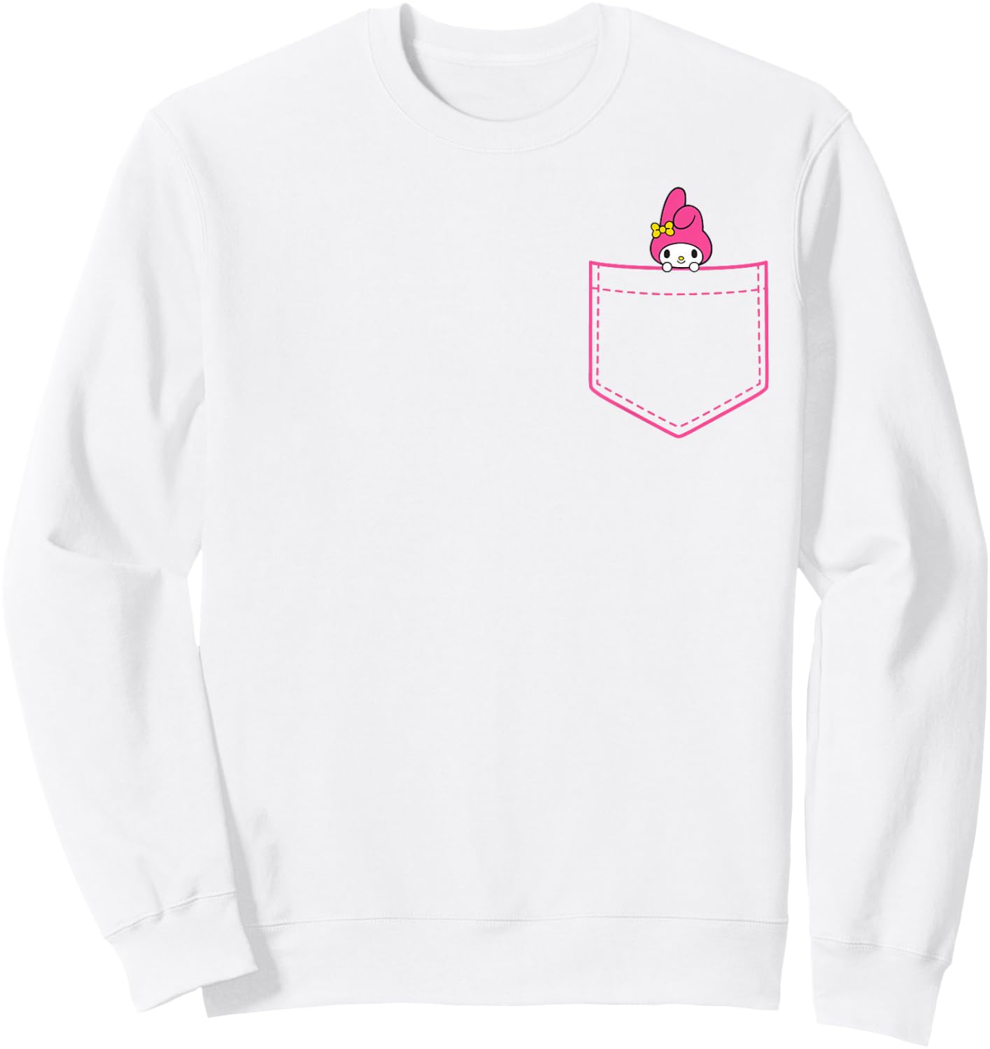 My Melody Chest Pocket Sweatshirt - Sweatshirt | White