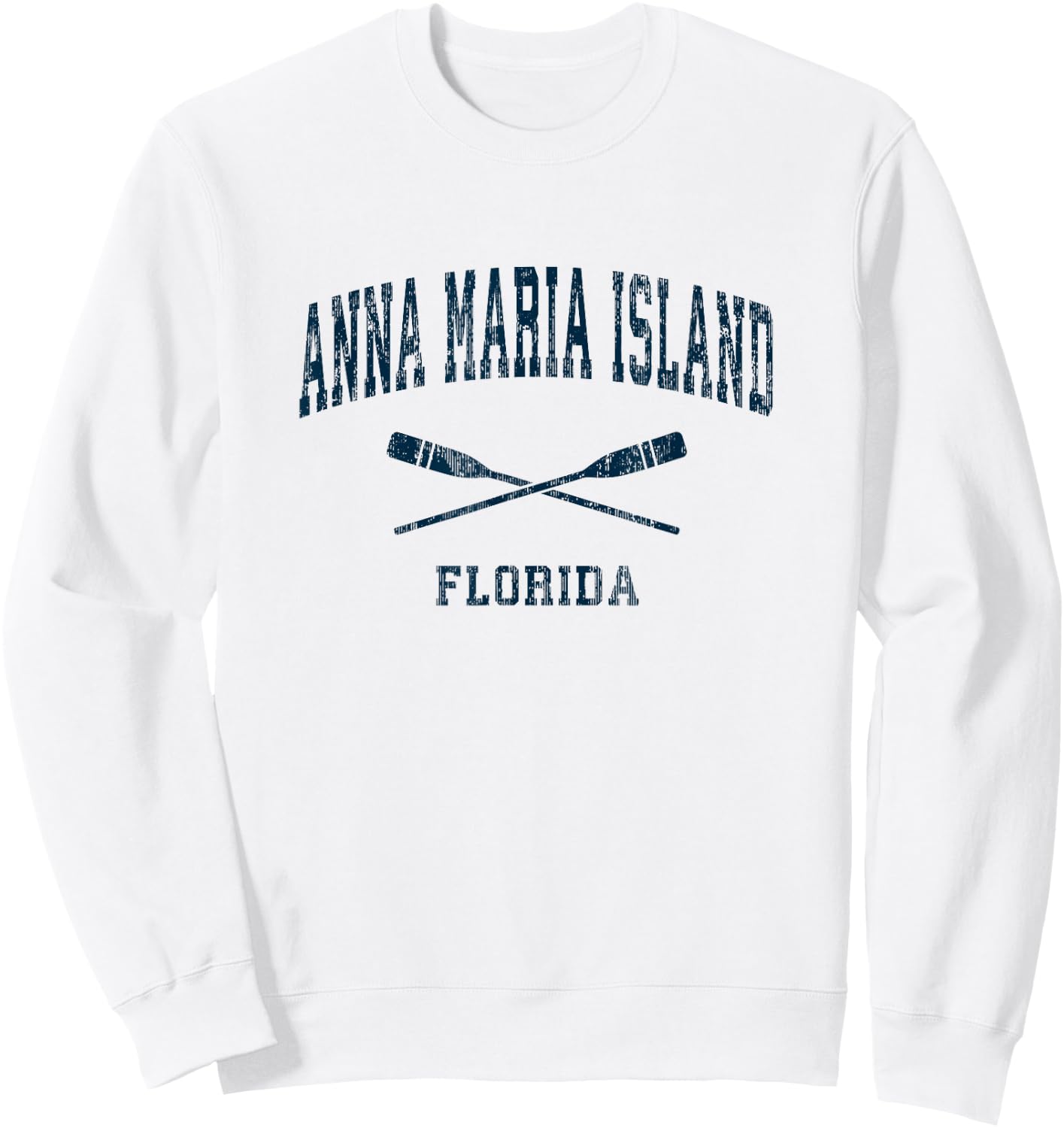Anna Maria Island Florida Vintage Nautical Paddles Sports Oa Sweatshirt - Sweatshirt | White