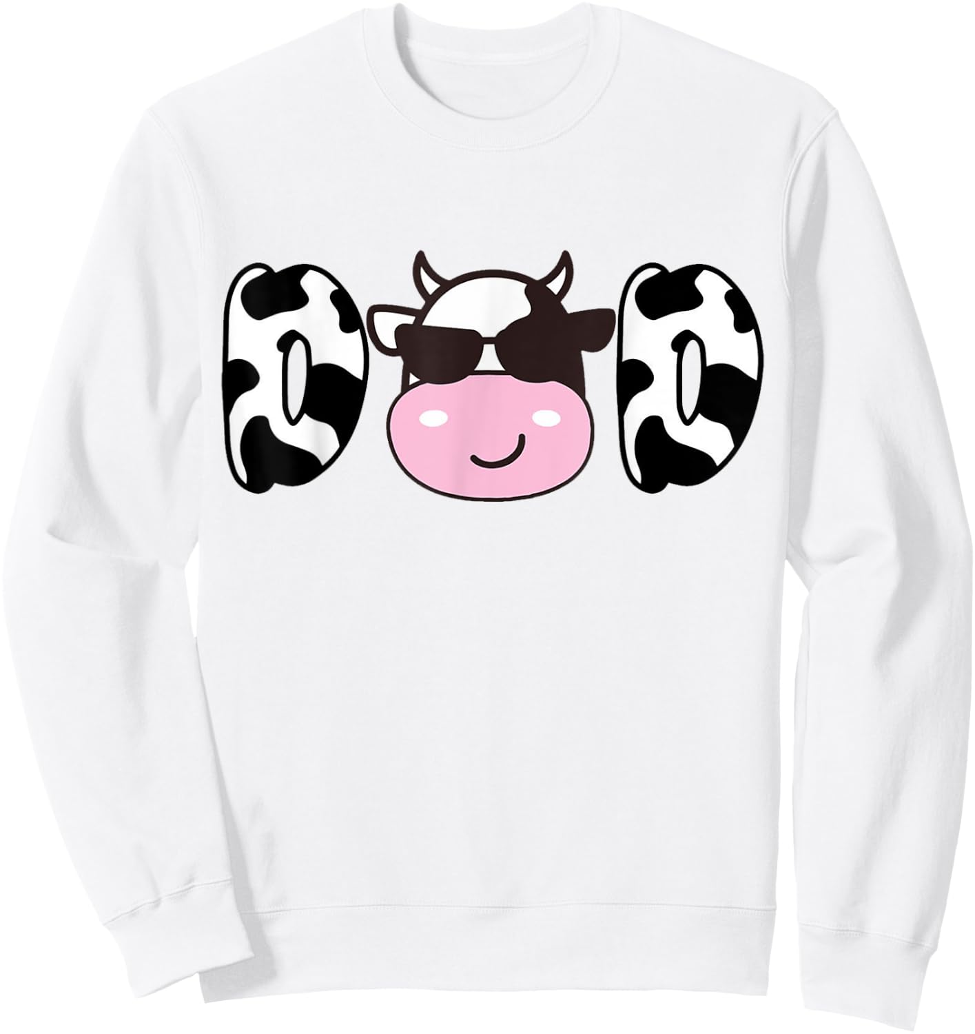 Dad of The Birthday Girl Funny Cow Daddy Papa Bday Matching Sweatshirt - Sweatshirt | White