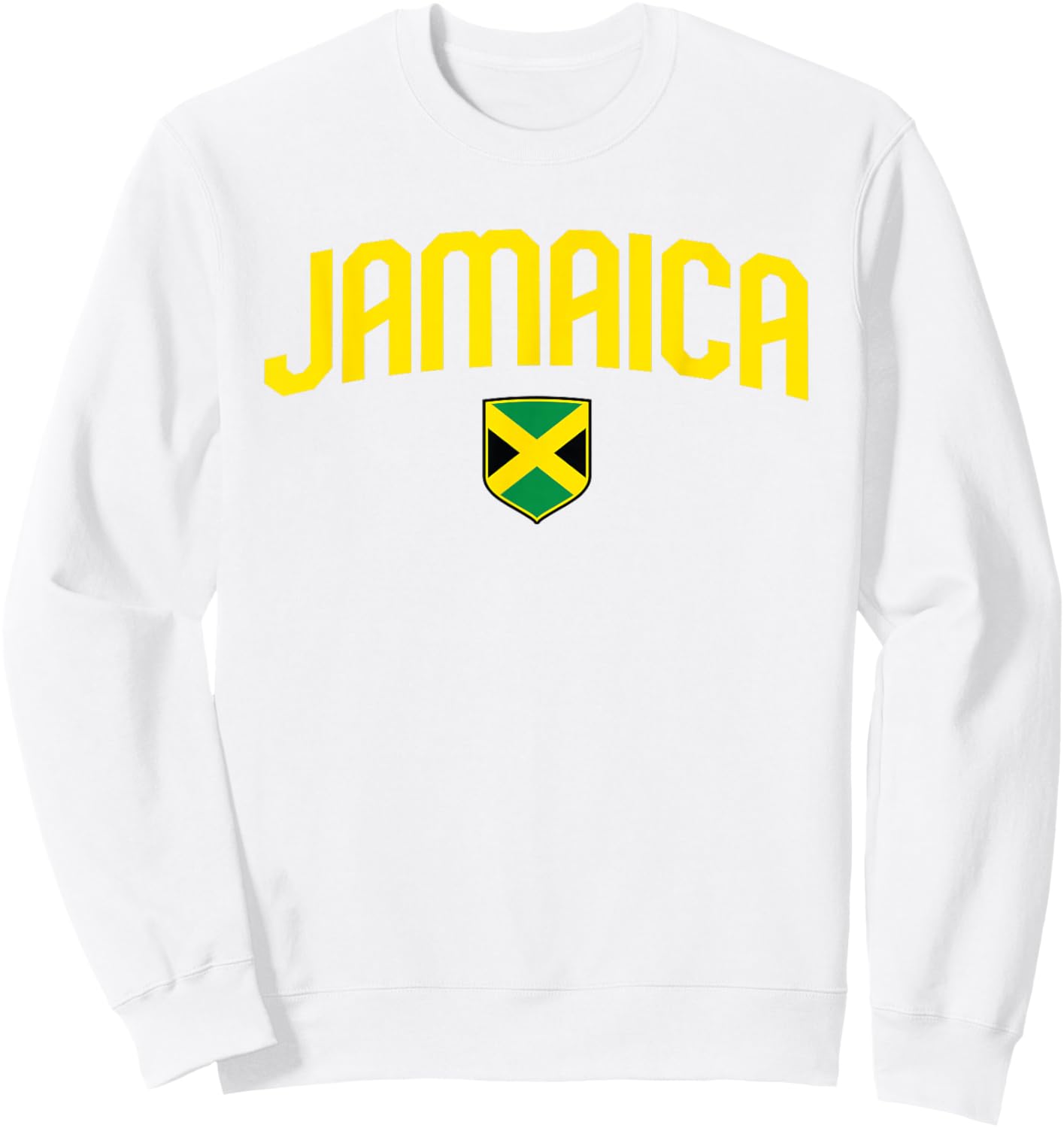 Jamaica Flag Jamaican Vintage Athletic Throwback Souvenir Sweatshirt - Sweatshirt | White