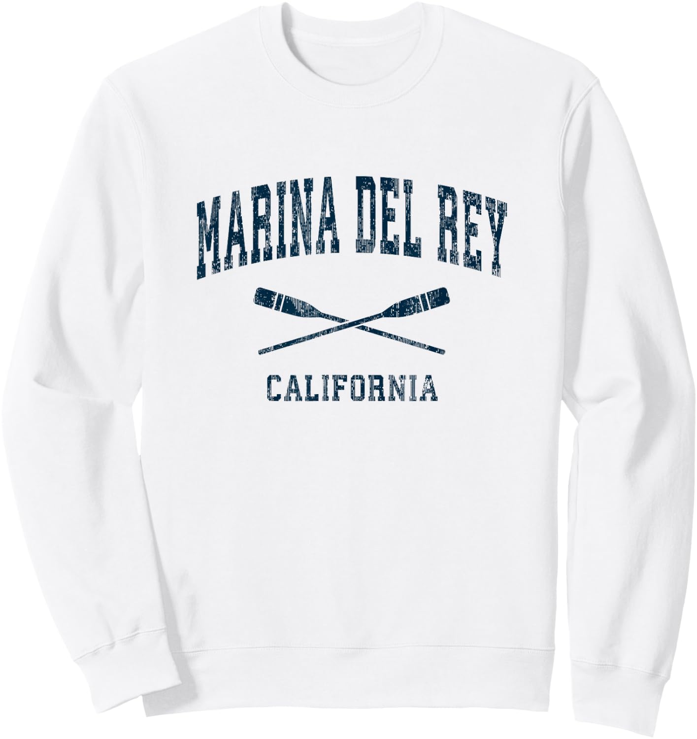 Marina Del Rey California Vintage Nautical Paddles Sports Oa Sweatshirt - Sweatshirt | White