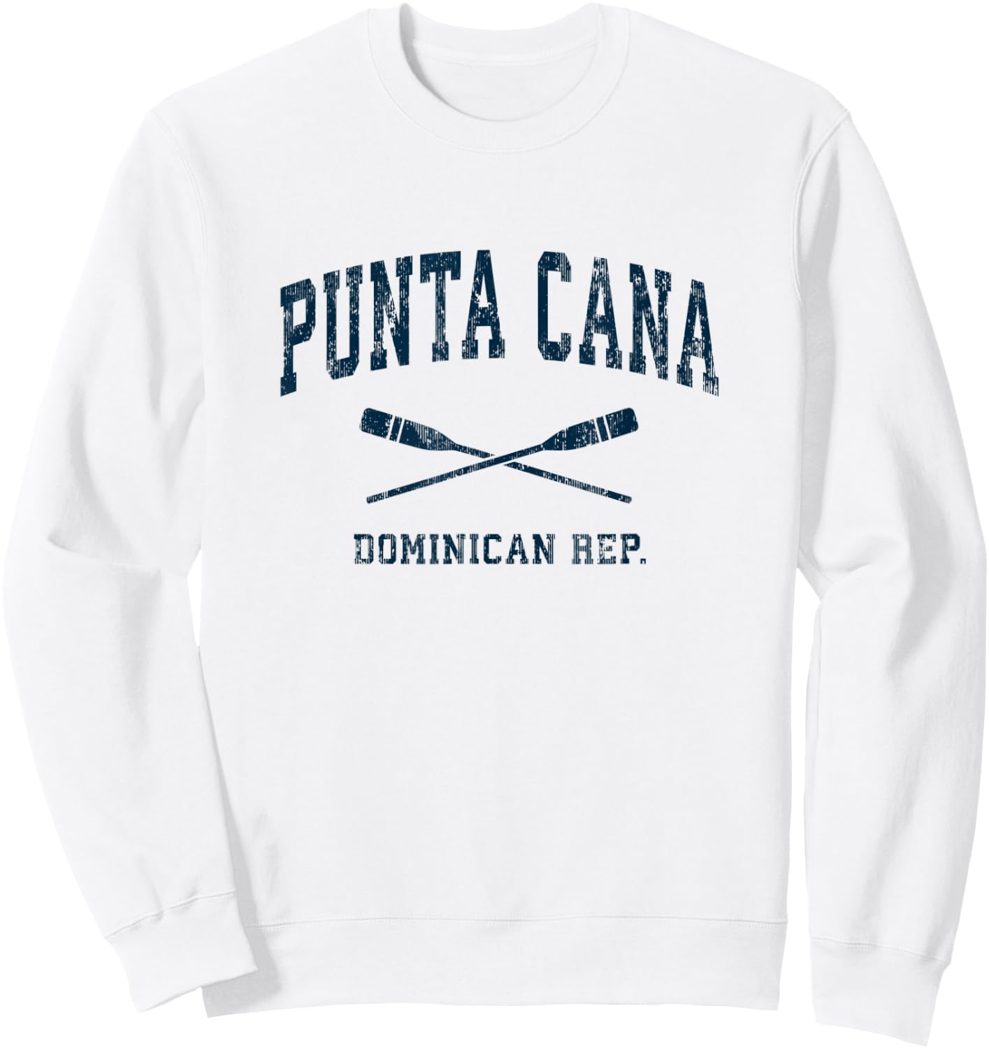 Punta Cana Dominican Republic Vintage Nautical Paddles Sport Sweatshirt - Sweatshirt | White