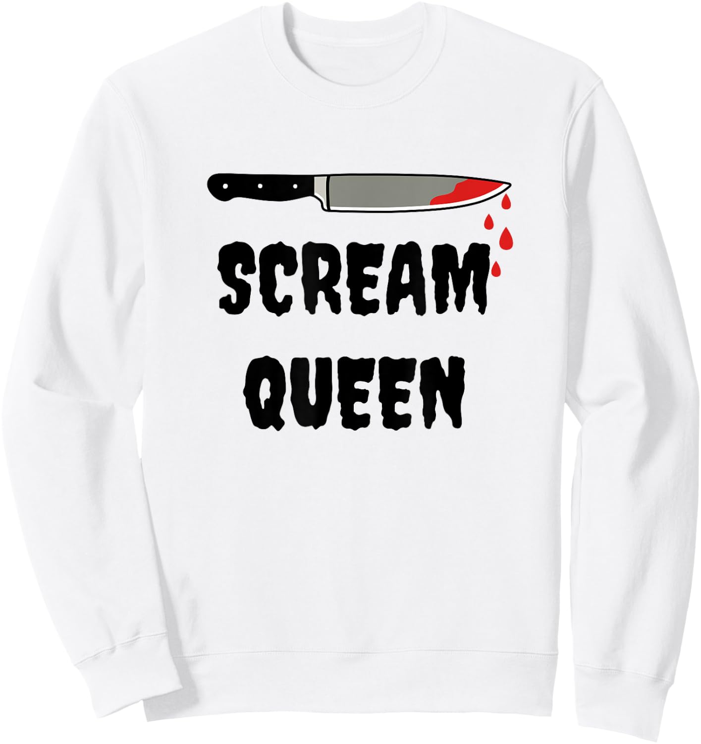 Scream Queen Horror Movies Fan Scream Queen Horror Sweatshirt - Sweatshirt | White