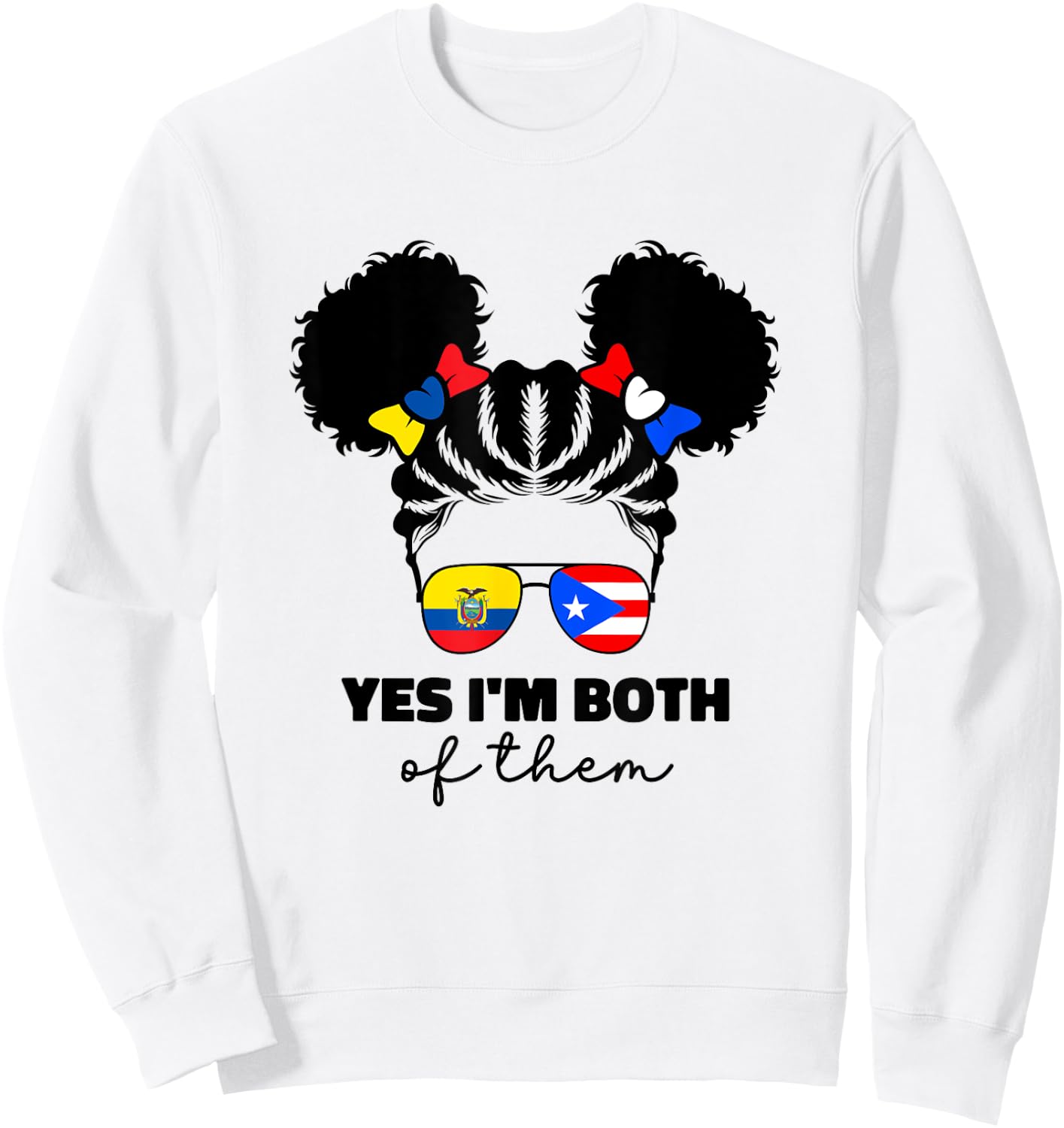 Ecuadorian And Puerto Rican Rico Ecuador Flag For Kids Girl Sweatshirt - Sweatshirt | White
