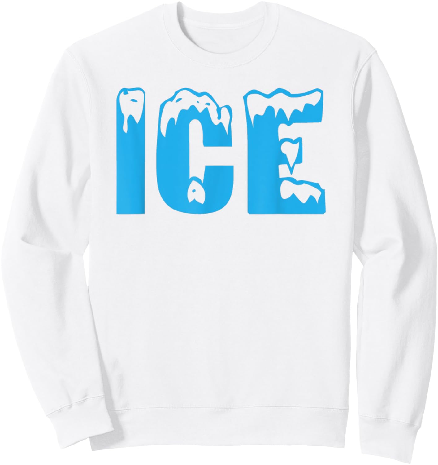 Ice Bag Logo Funny 2025 Halloween Costume Matching Fire Meme Sweatshirt - Sweatshirt | White