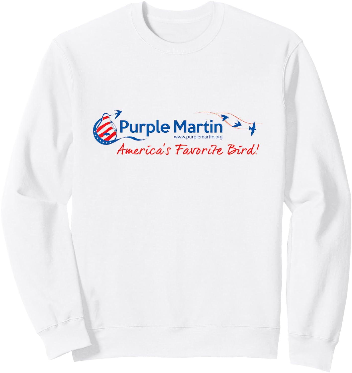 America's Favorite Bird Purple Martin Sweatshirt - Sweatshirt | White