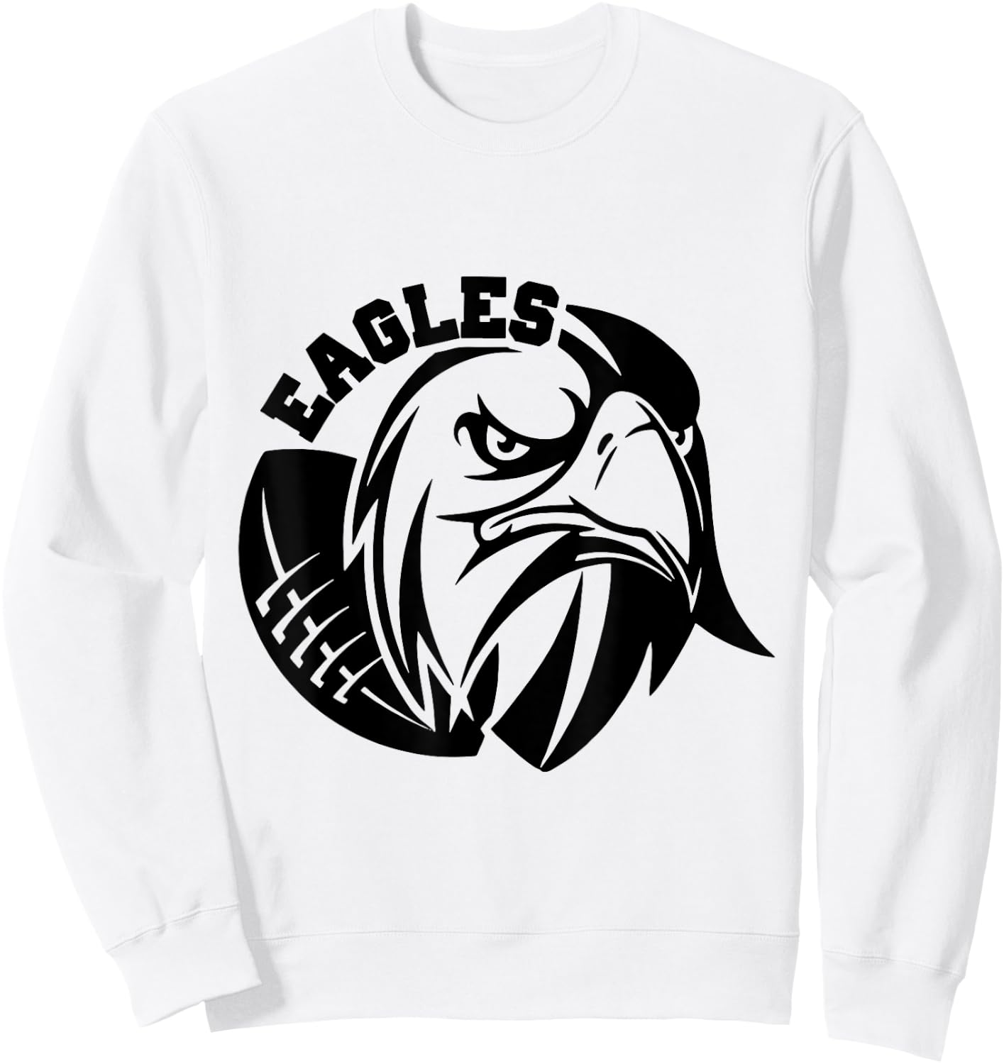 Eagles School Sports Fan Team Spirit Sweatshirt - Sweatshirt | White