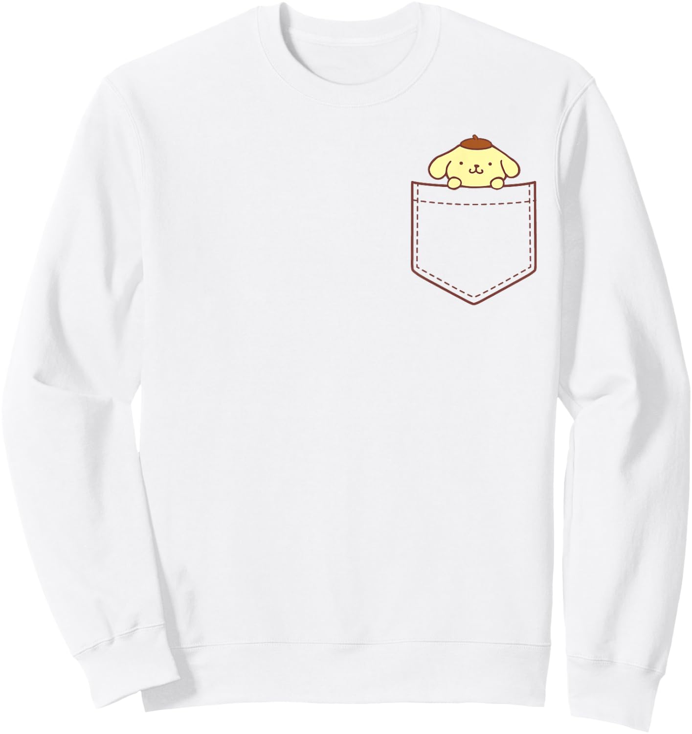 Pompompurin Chest Pocket Sweatshirt - Sweatshirt | White