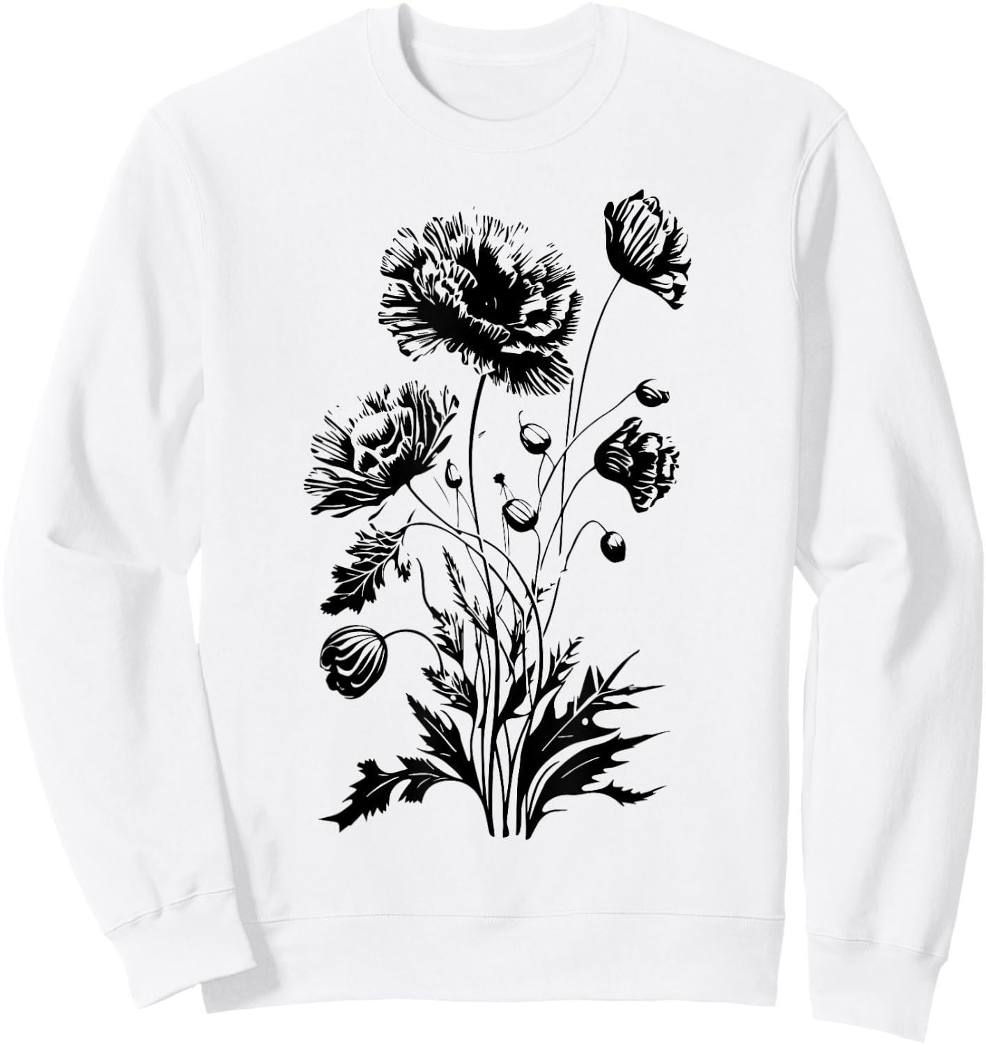 Poppies, spring bloomers, summer, flower, garden, outdoor Women Kids Sweatshirt - Sweatshirt | White