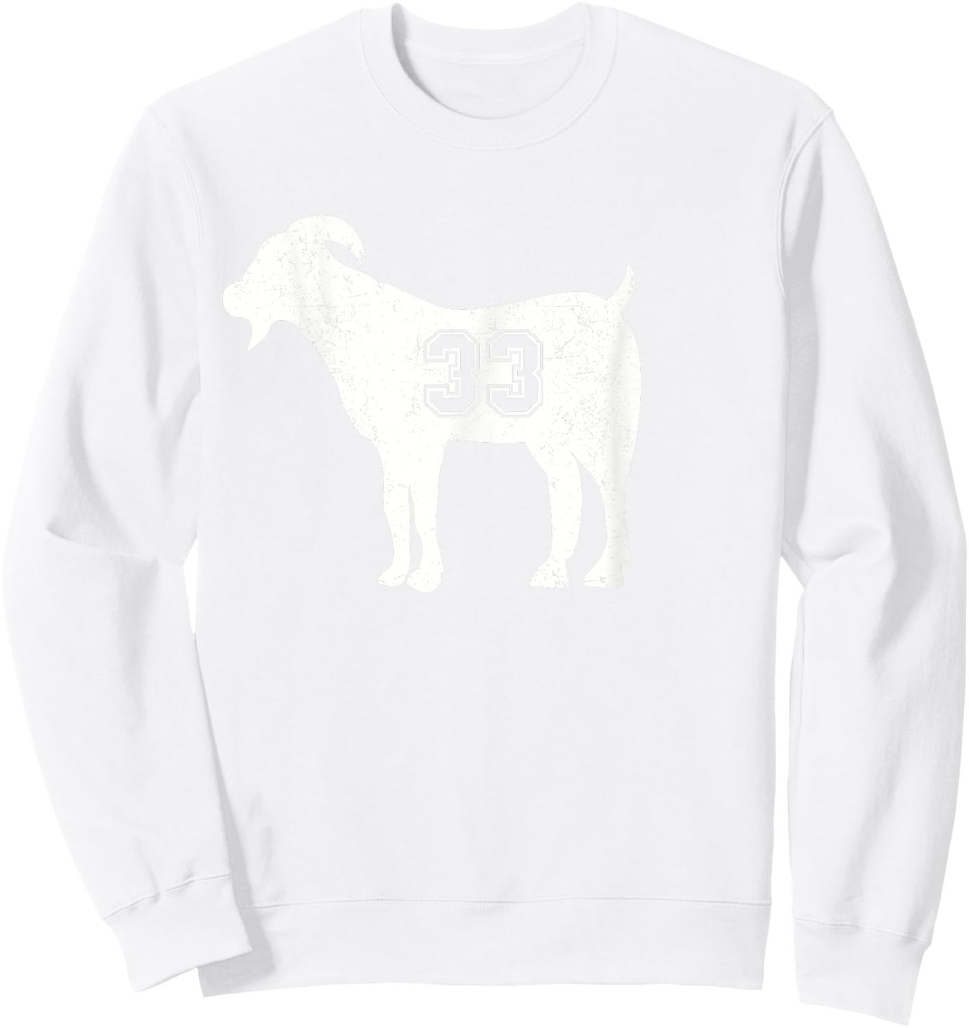 Vintage Distressed GOAT 33 Sweatshirt - Sweatshirt | White