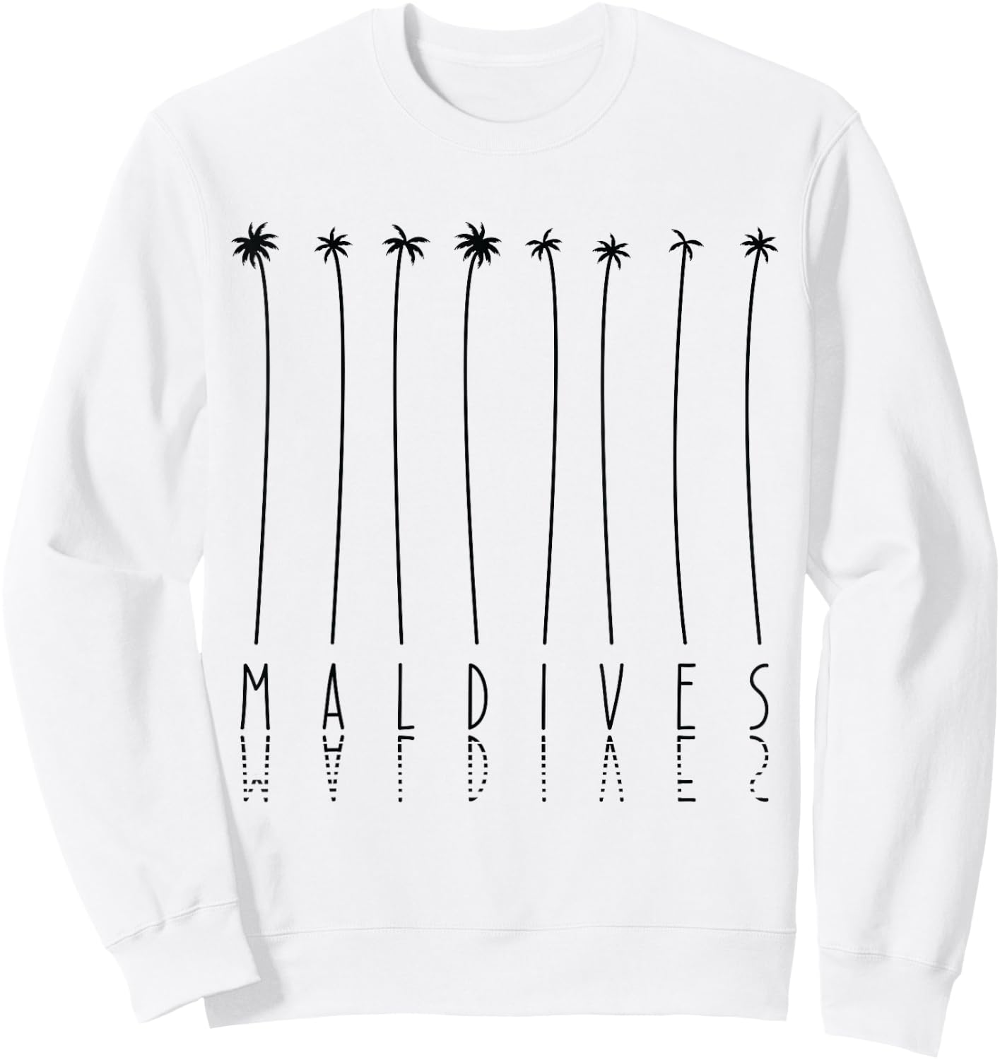 Palm Tree Vacation - Island Maldives Sweatshirt - Sweatshirt | White