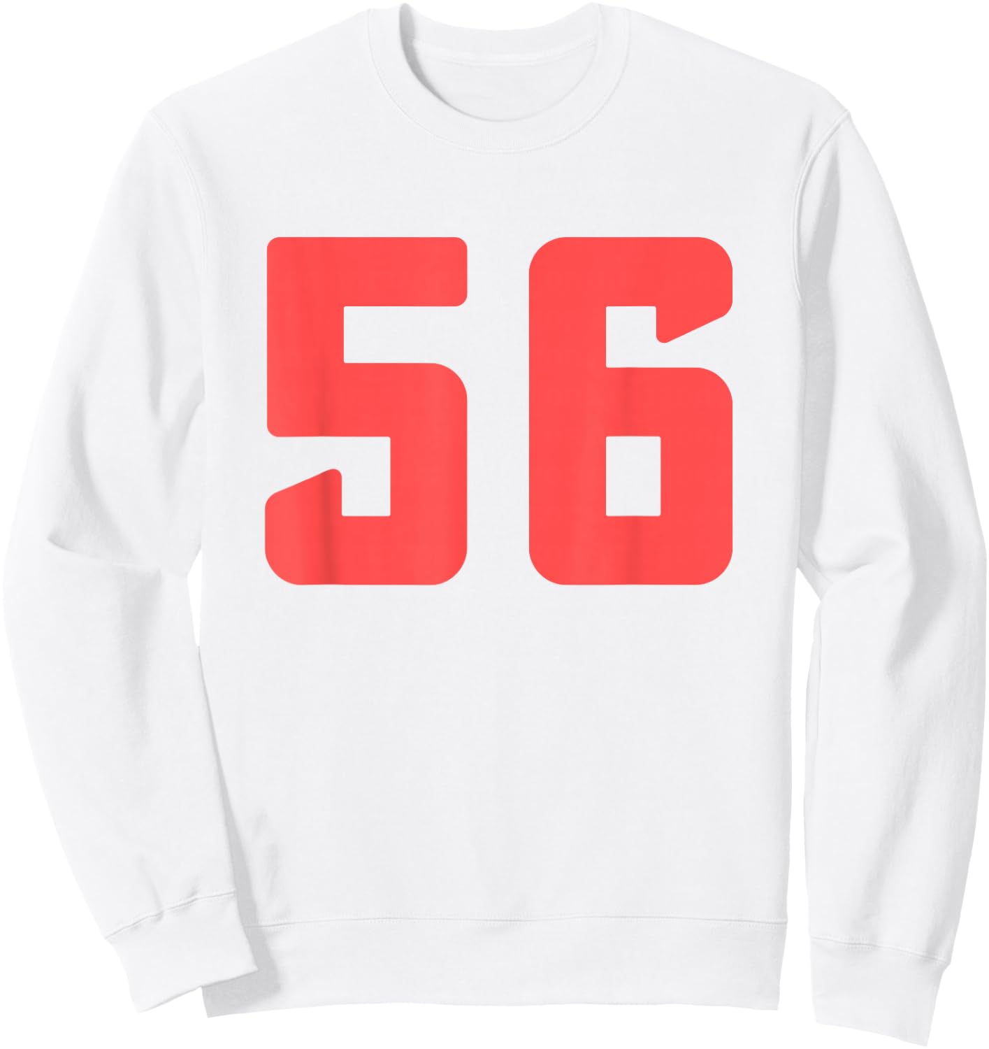 Number 56 Years Anniversary Sports Team Player Sweatshirt - Sweatshirt | White