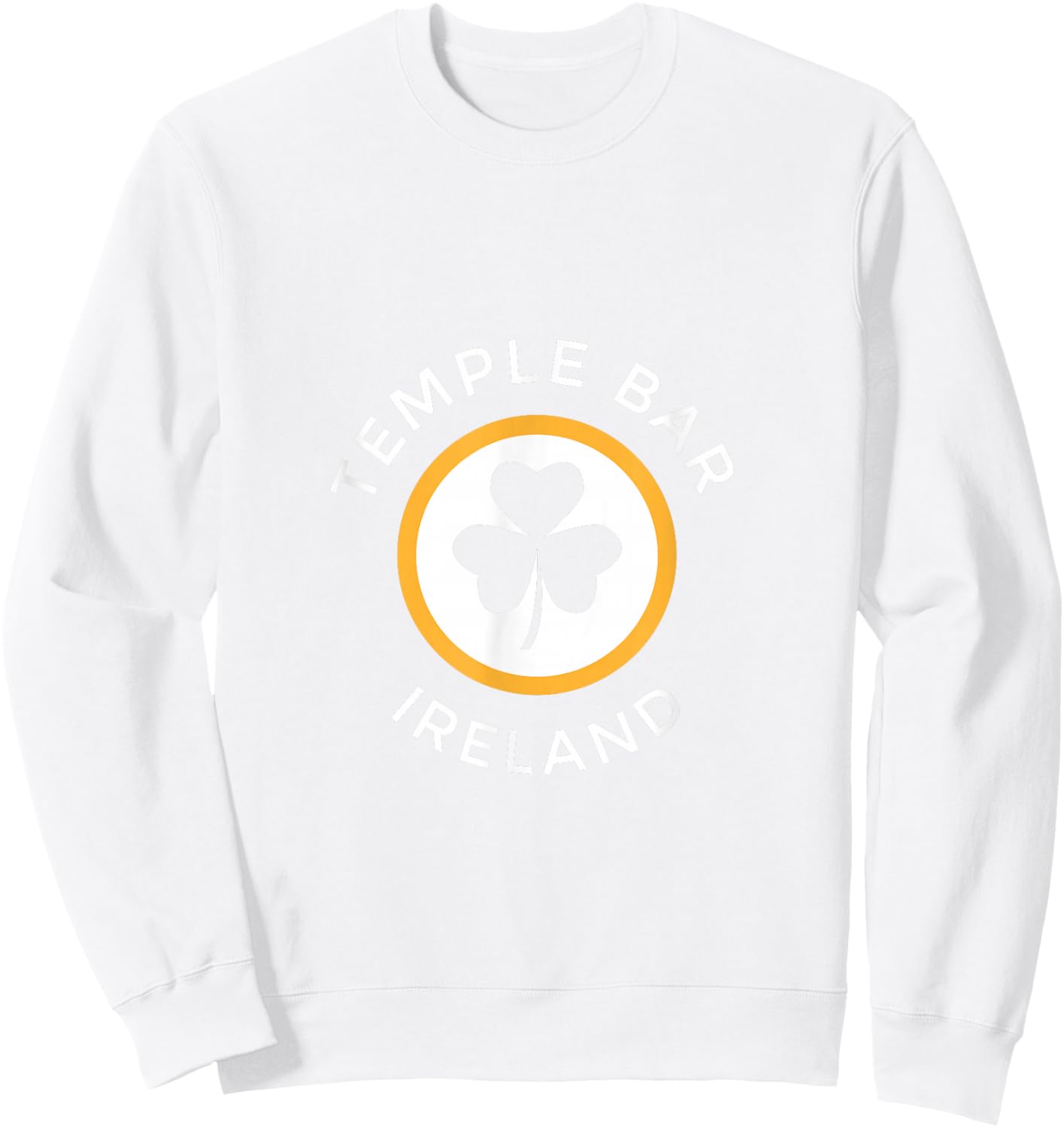 Temple Bar Dublin Shamrock Ireland Souvenir Sweatshirt - Sweatshirt | White