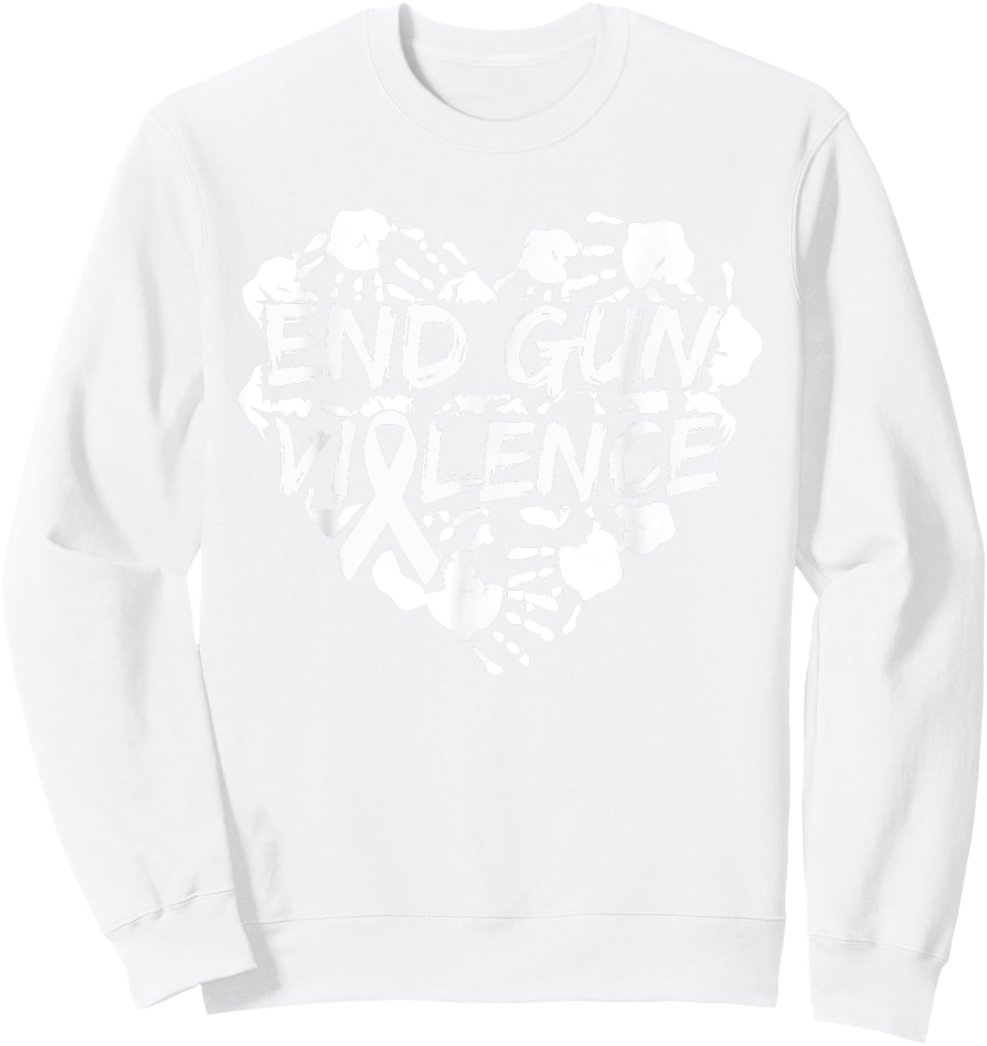 Wear Orange Protect Children Enough End Gun Violence Sweatshirt - Sweatshirt | White