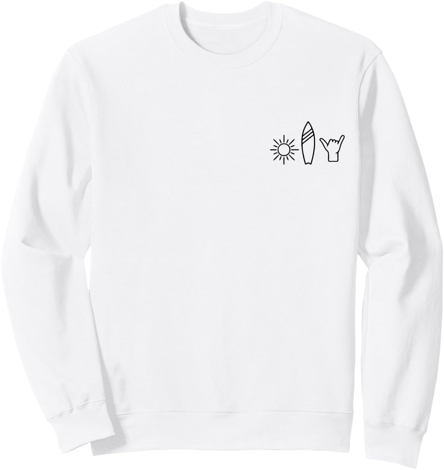 Surfer Surfboard Vintage Surfing Beach Summer Surf Sweatshirt - Sweatshirt | White