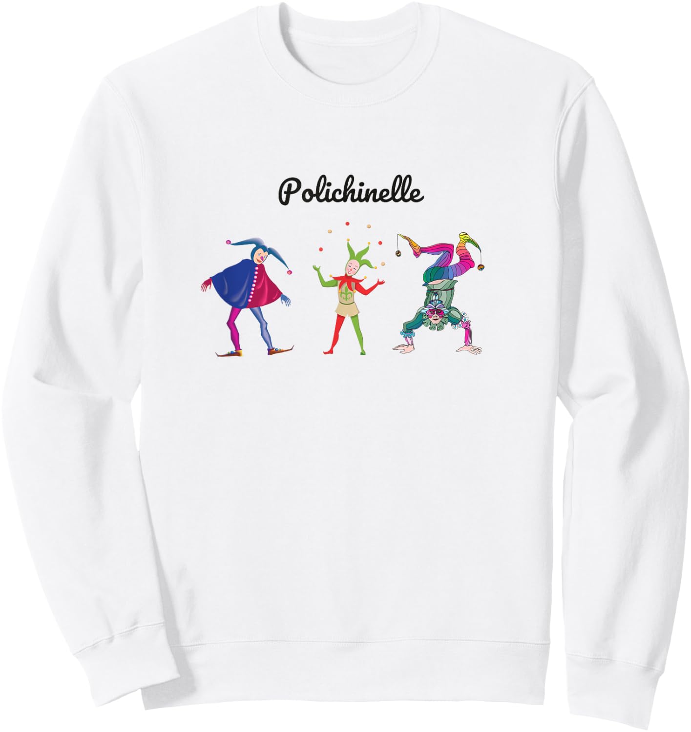 POLICHINELLE NUTCRACKER Christmas Ballet Dancer Graphic Sweatshirt - Sweatshirt | White