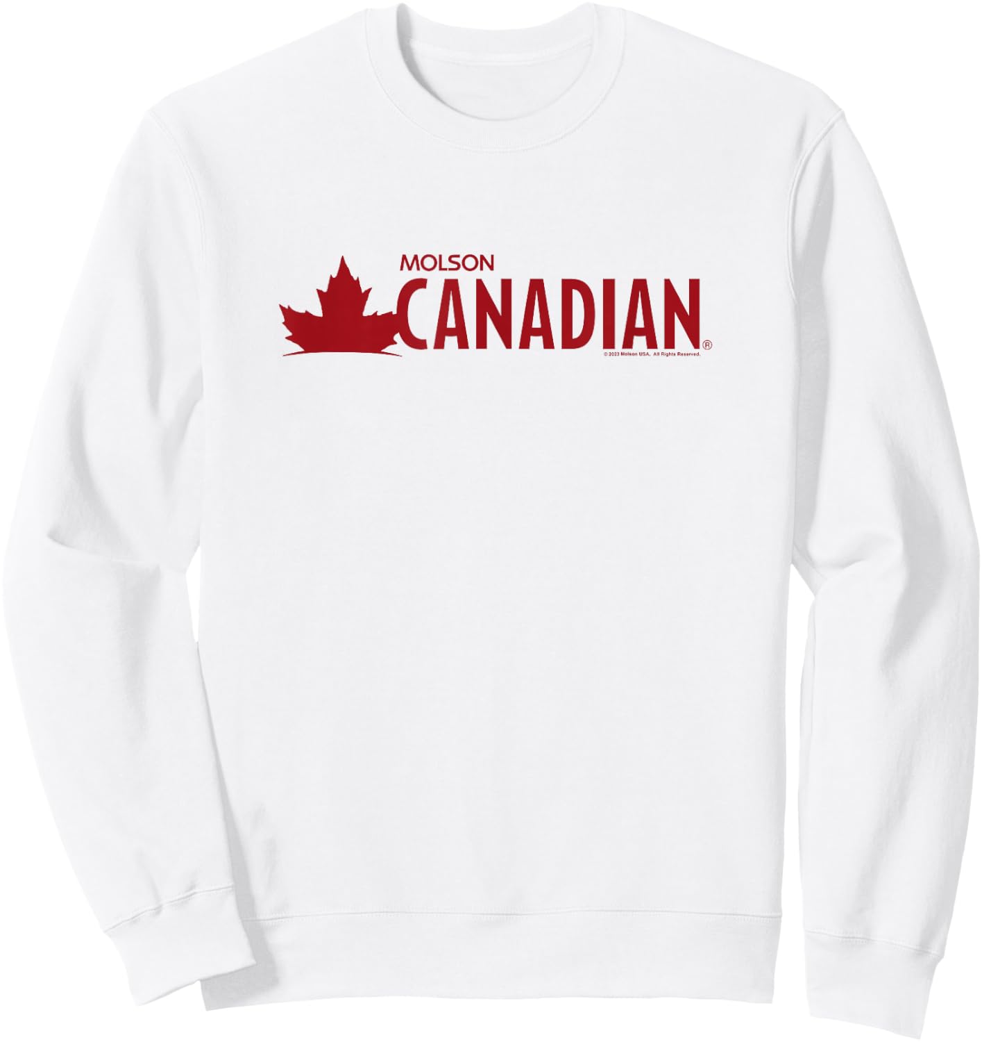 Coors Brewing Company Molson Canadian Beer Big Chest Logo V2 Sweatshirt - Sweatshirt | White
