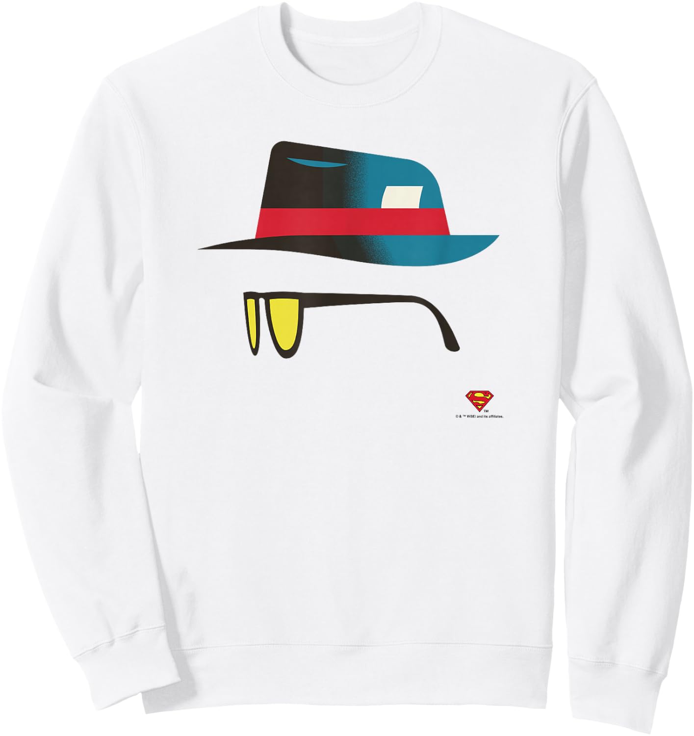 WB100 DC Comics Superman Clark Kent Secret Identity Sweatshirt - Sweatshirt | White