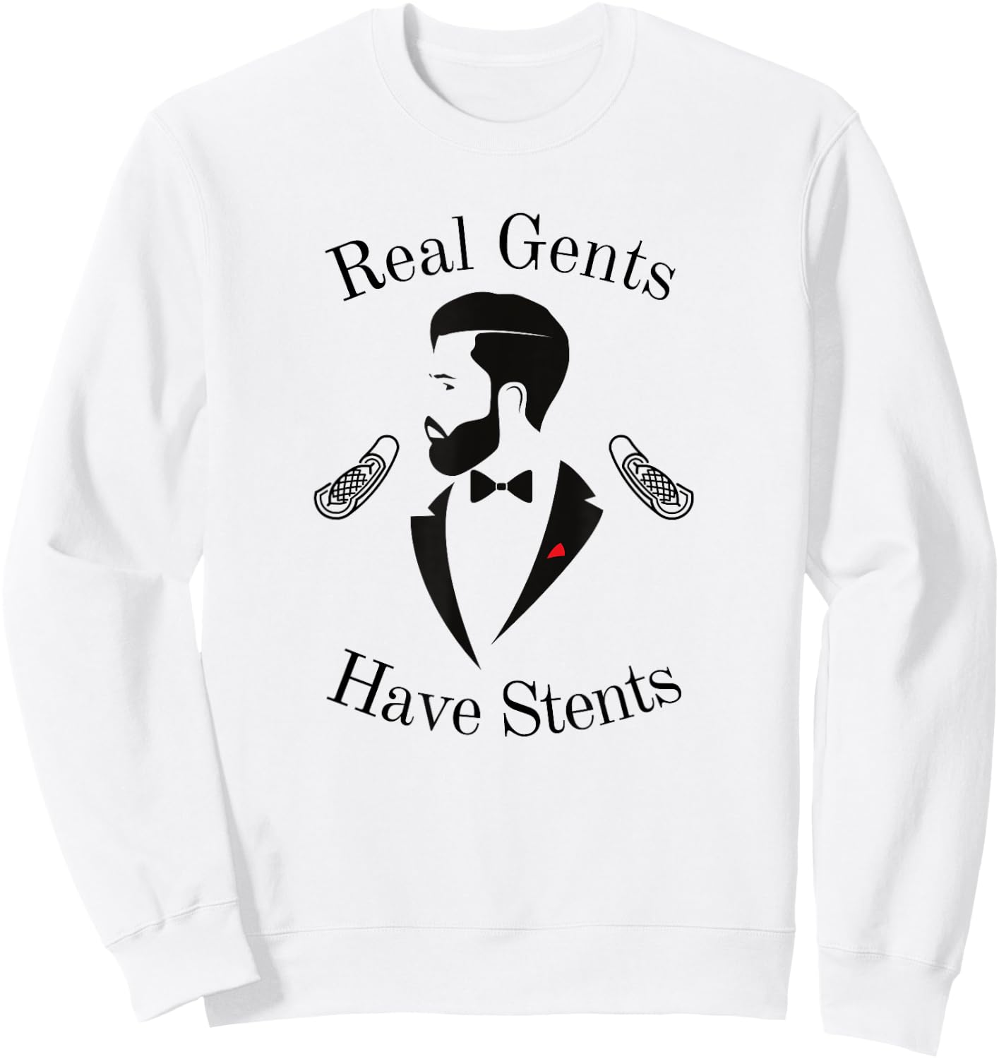 After Heart Surgery Real Gents Have Stents Recovery Sweatshirt - Sweatshirt | White