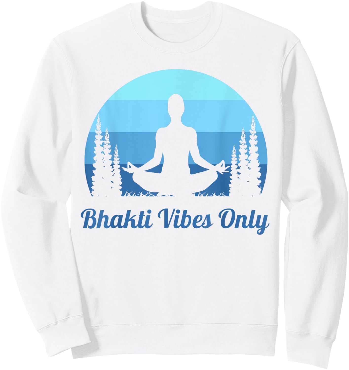 Bhakti Yoga Lotus Quote Sweatshirt - Sweatshirt | White