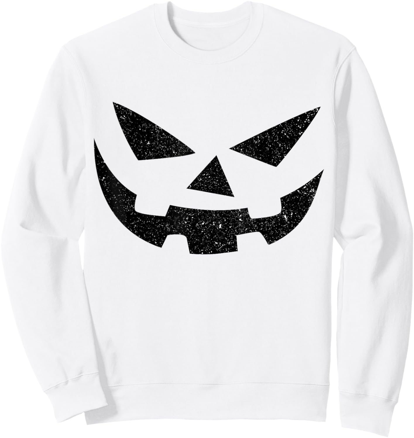 Jack O Lantern Shirt Men Women Kids Halloween Pumpkin Face Sweatshirt - Sweatshirt | White