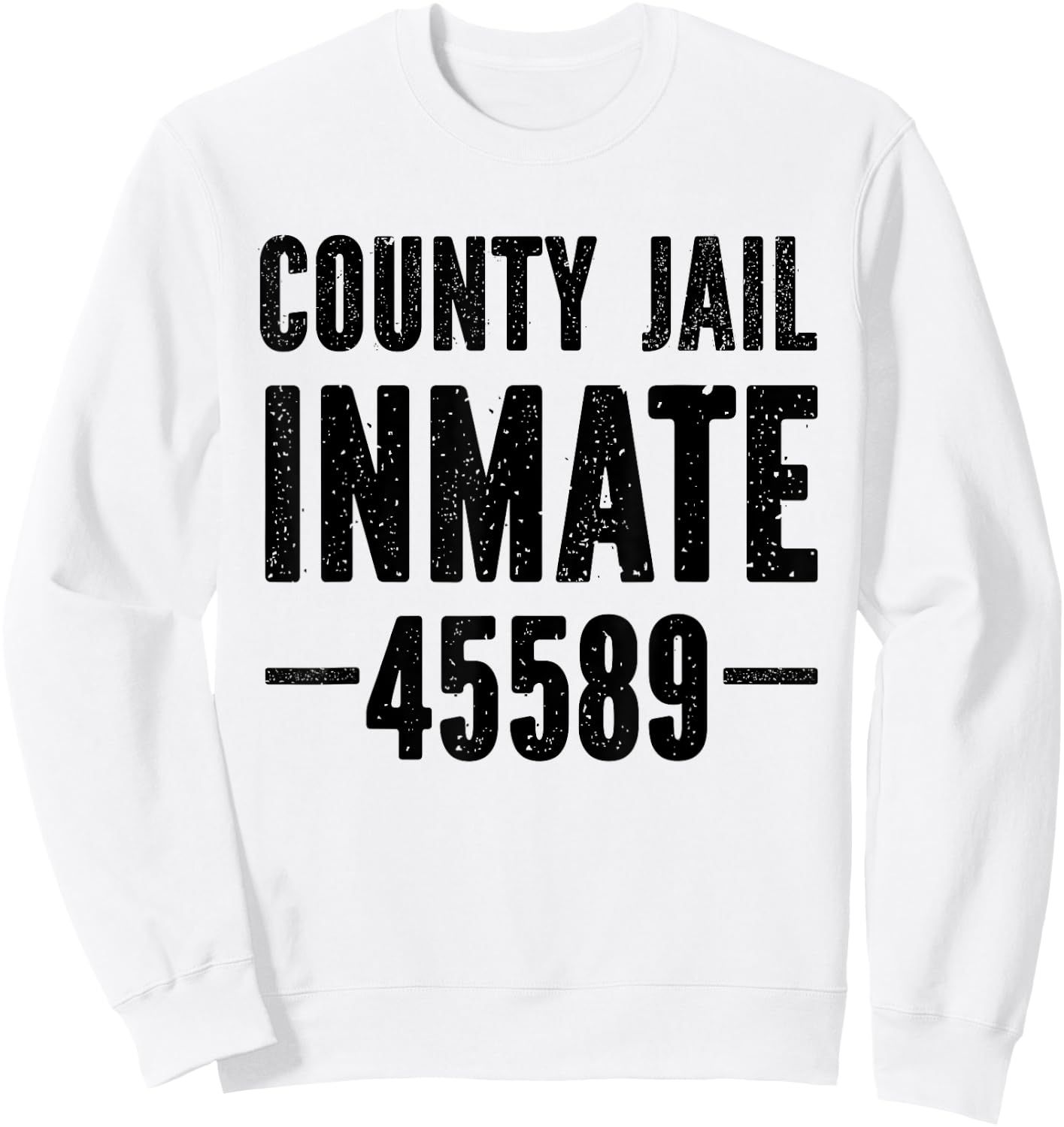 Halloween County Jail Inmate Prisoner Costume Party Sweatshirt - Sweatshirt | White