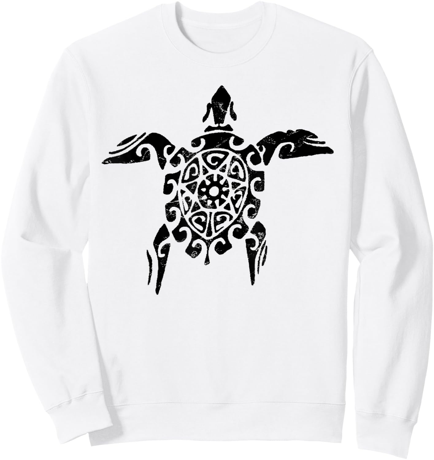 Sea Turtle Vintage Retro Tribal Throwback Vacation Sweatshirt - Sweatshirt | White