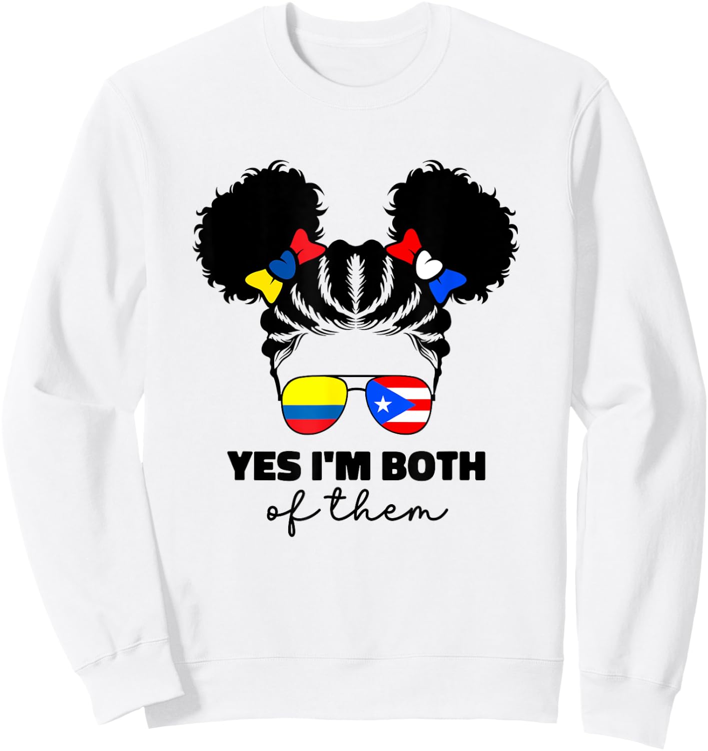 Colombian And Puerto Rican Rico Colombia Flag For Kids Girl Sweatshirt - Sweatshirt | White