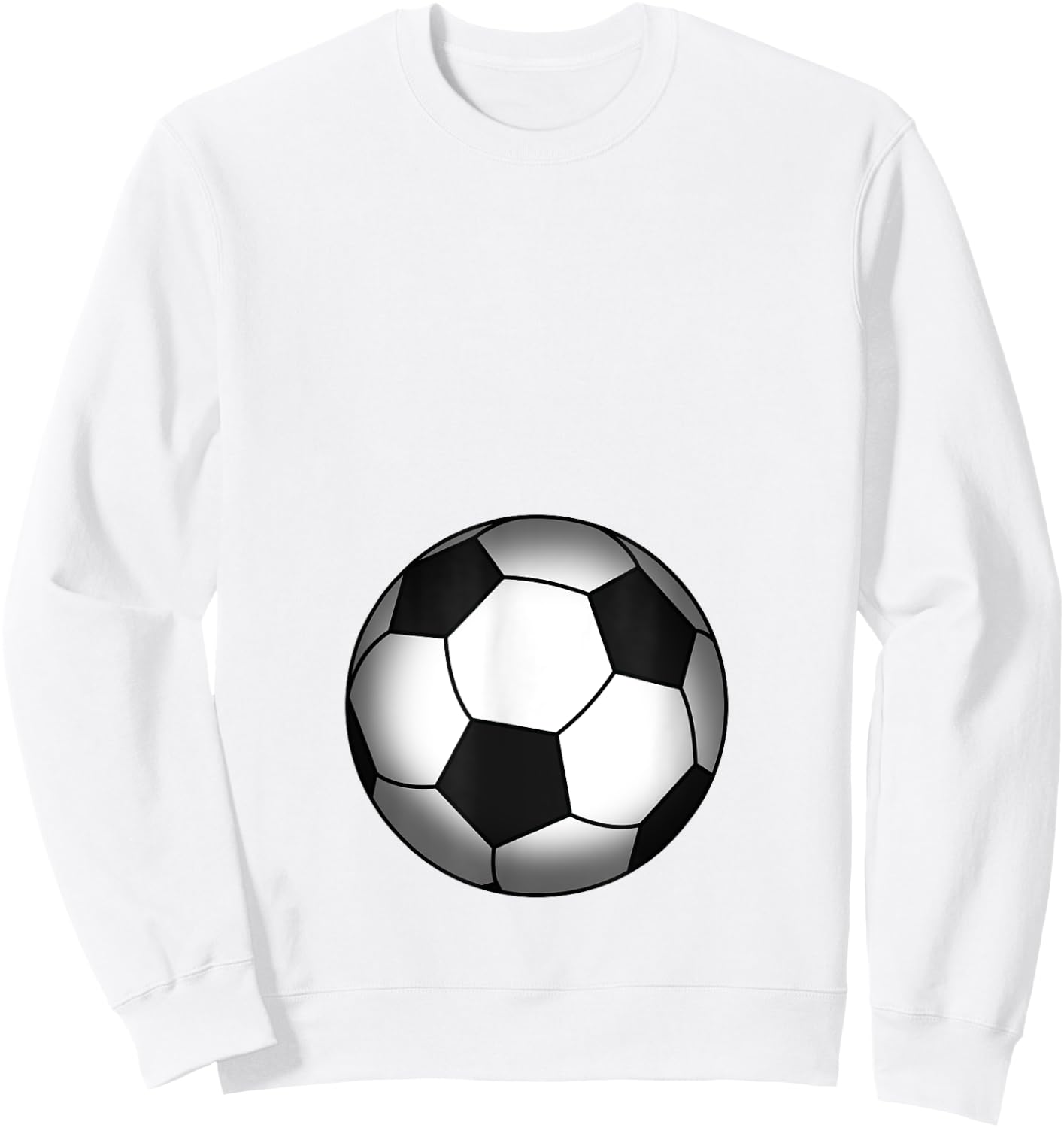 Funny Soccer Player Belly Pregnant Mama Sweatshirt - Sweatshirt | White