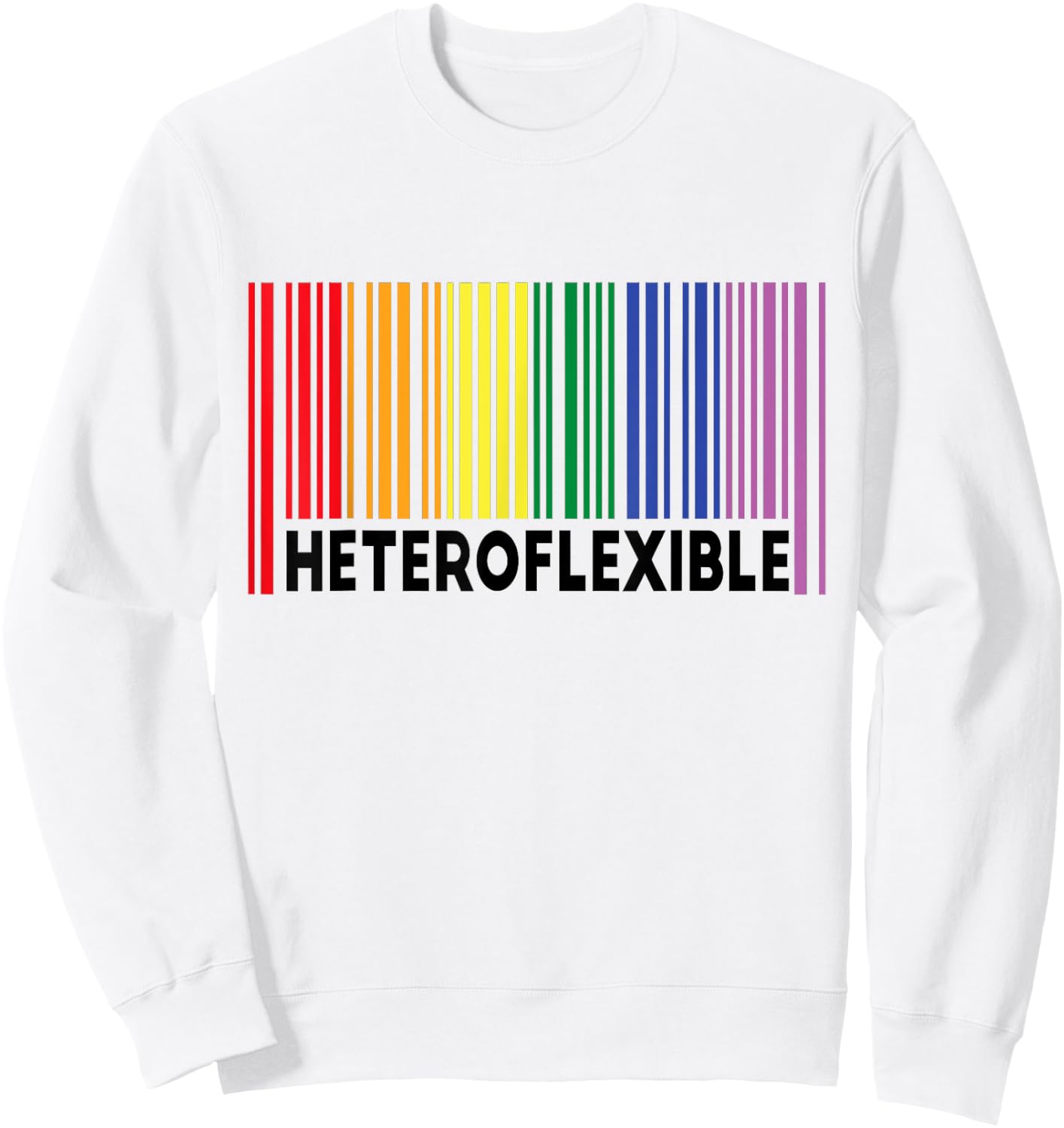 Heteroflexible Funny Yoga Unicorn Queer Ally Gay Pride Stuff Sweatshirt - Sweatshirt | White