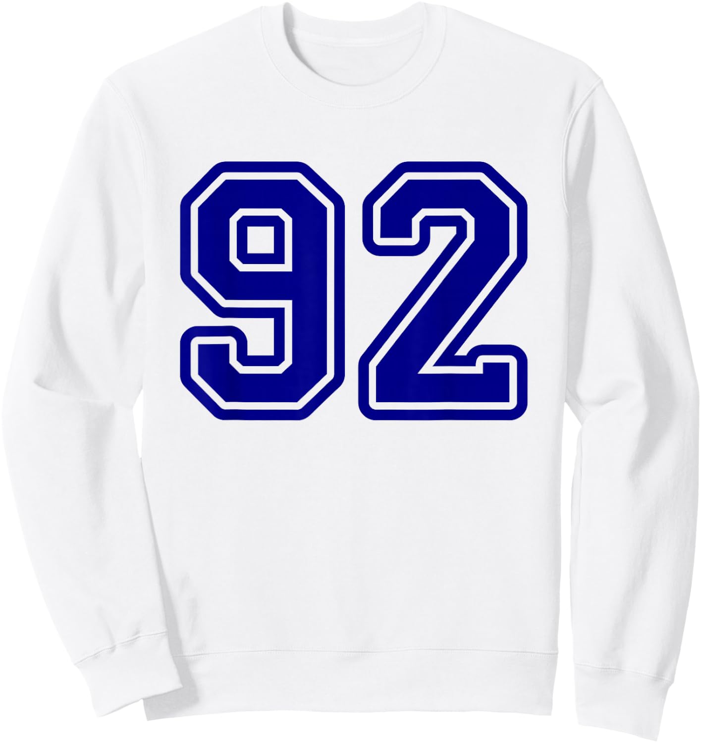 Blue Sport Team Number #92 Sweatshirt - Sweatshirt | White