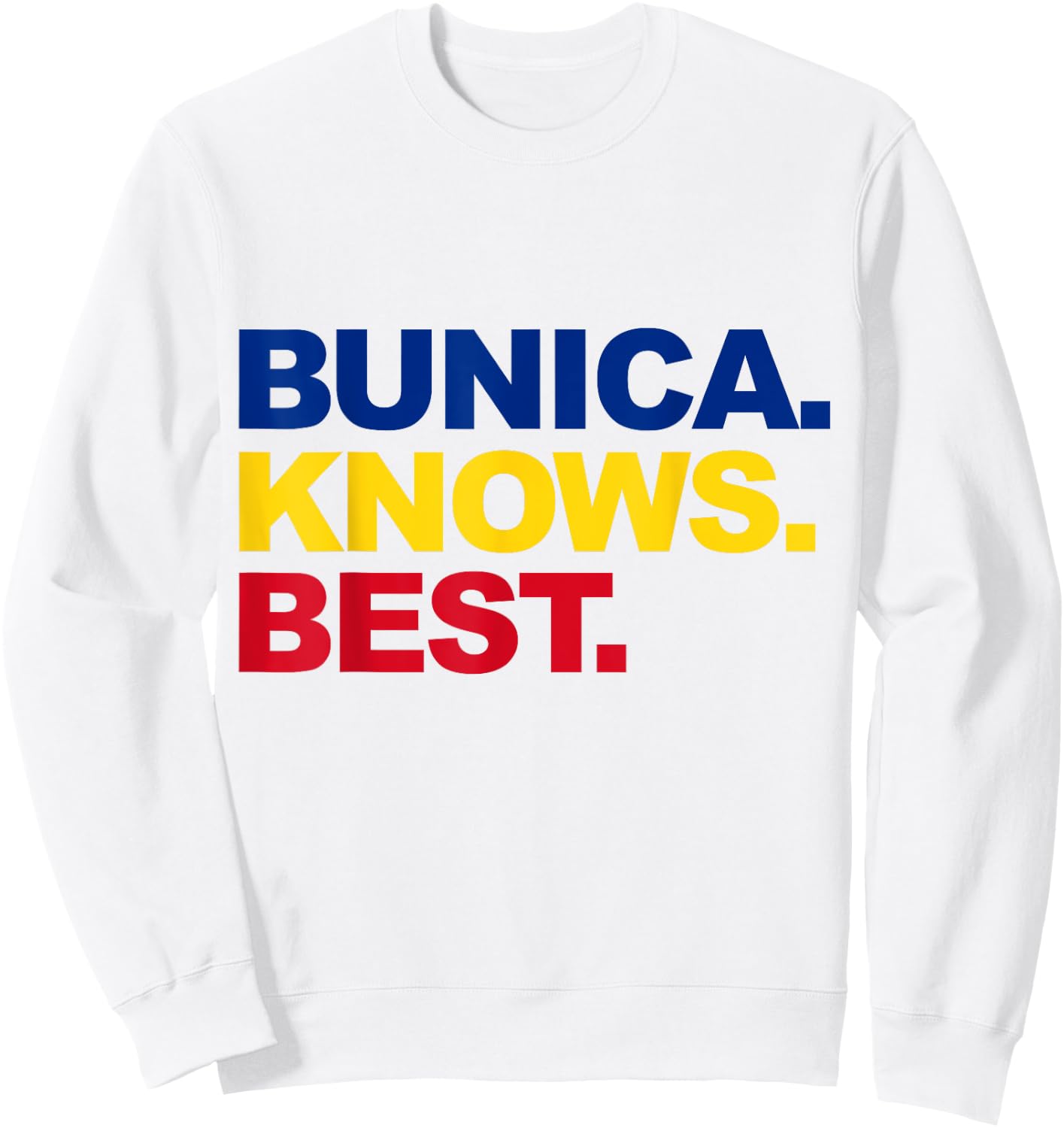 Bunica Tricolor Apparel Proud Romanian Grandma Mother's Day Sweatshirt - Sweatshirt | White