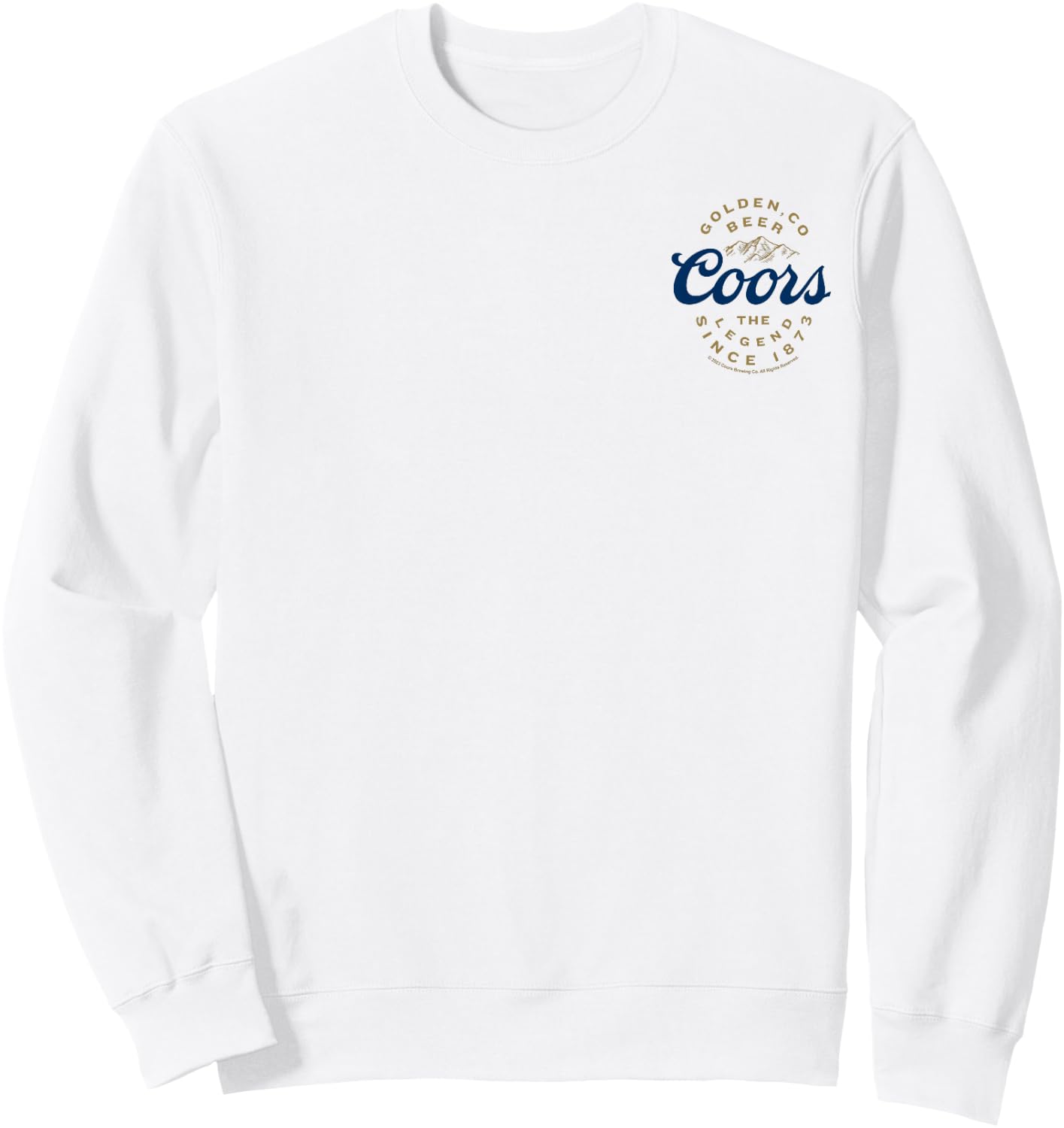 Coors Brewing Company Coors The Legend Small Pocket Logo Sweatshirt - Sweatshirt | White