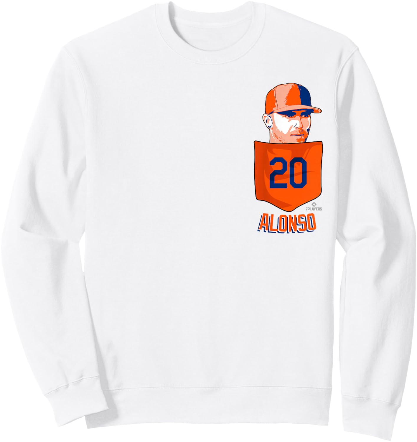 Pete Alonso New York Baseball Pocket MLBPA Sweatshirt - Sweatshirt | White