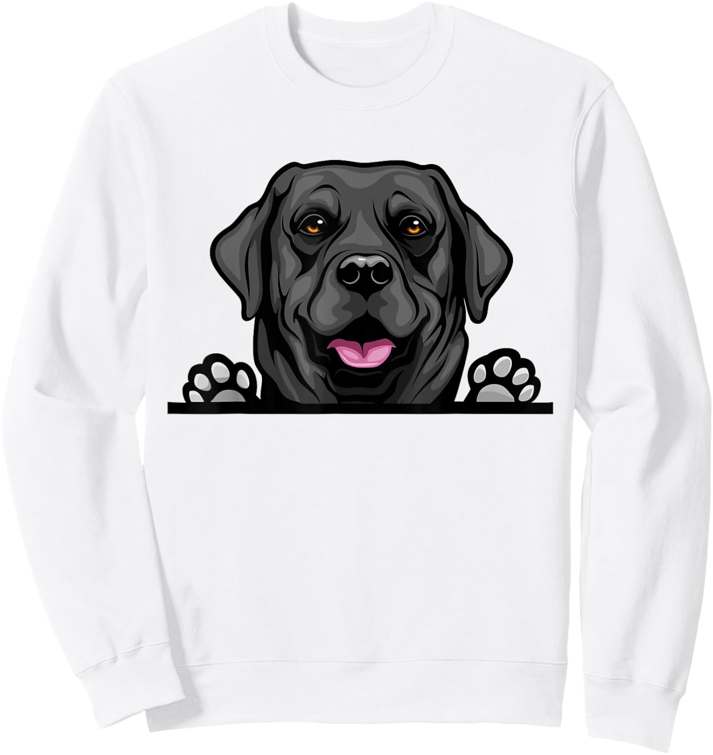 Black Lab Dog Breed Popping Up Fun Labrador Retriever Owner Women Kids Sweatshirt - Sweatshirt | White