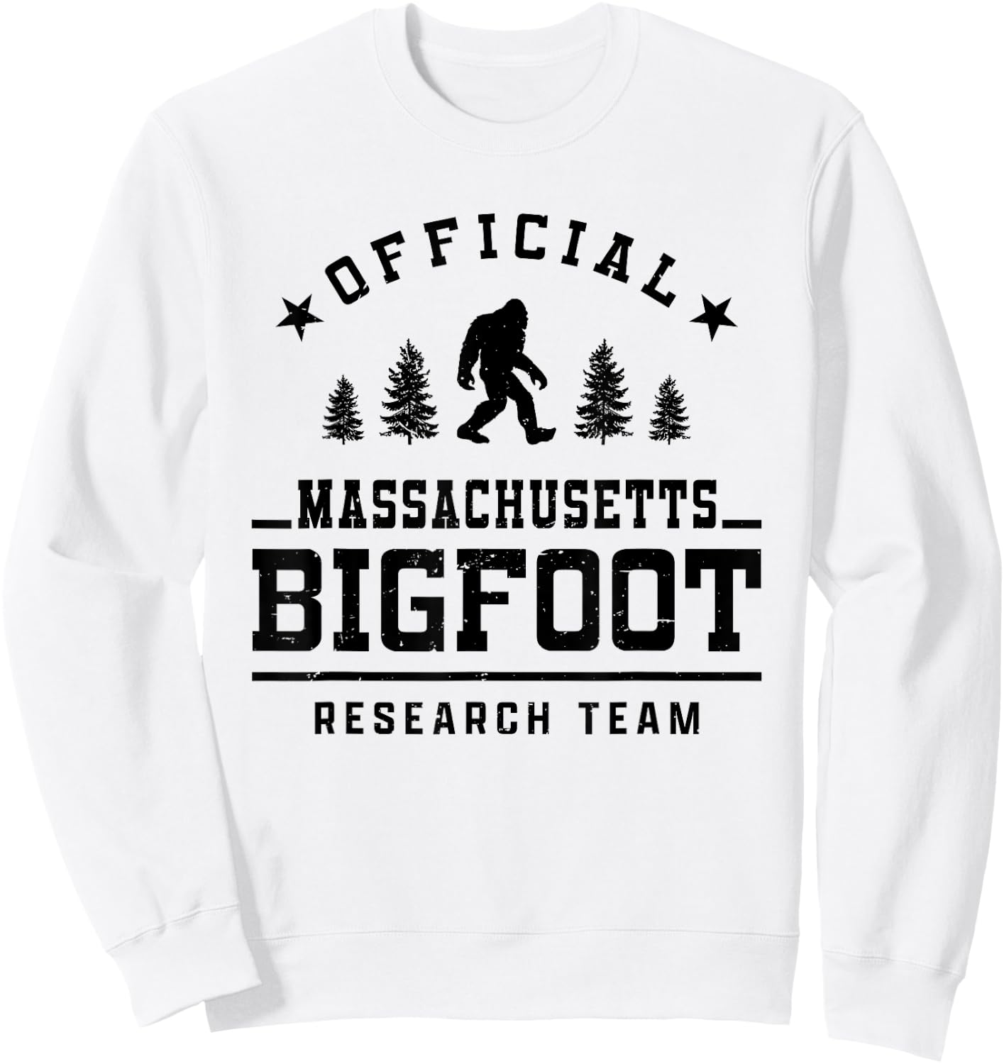 Official Massachusetts Bigfoot Research Team Sweatshirt - Sweatshirt | White