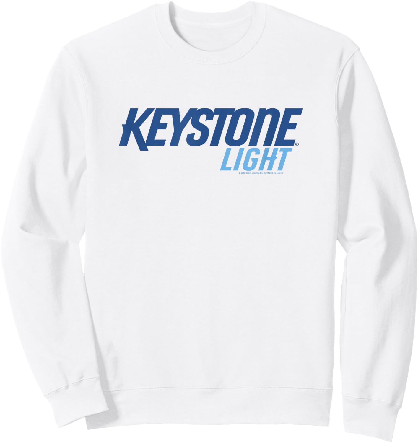 Coors Brewing Company Keystone Light Classic Big Chest Logo Sweatshirt - Sweatshirt | White