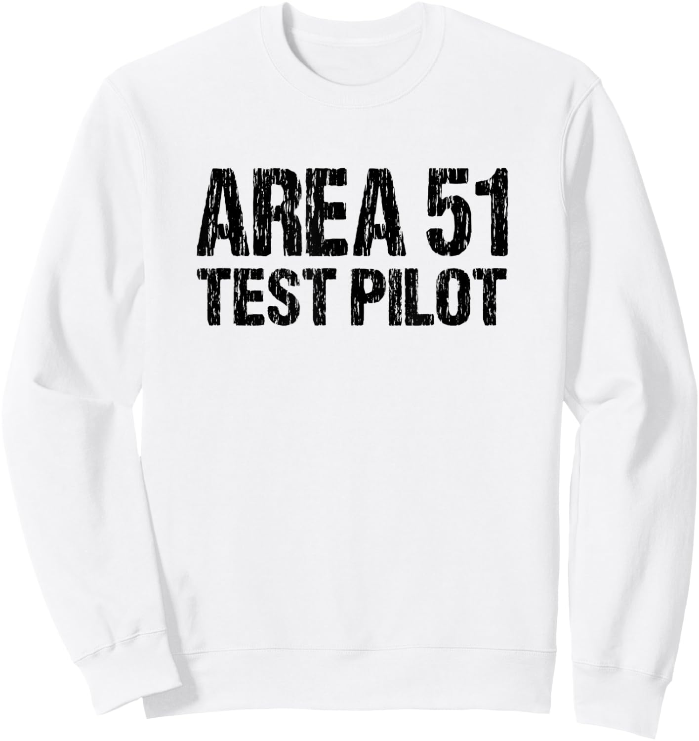 Area 51 Test Pilot Retro Halloween Costume Roswell Alien UFO Sweatshirt - Sweatshirt | White