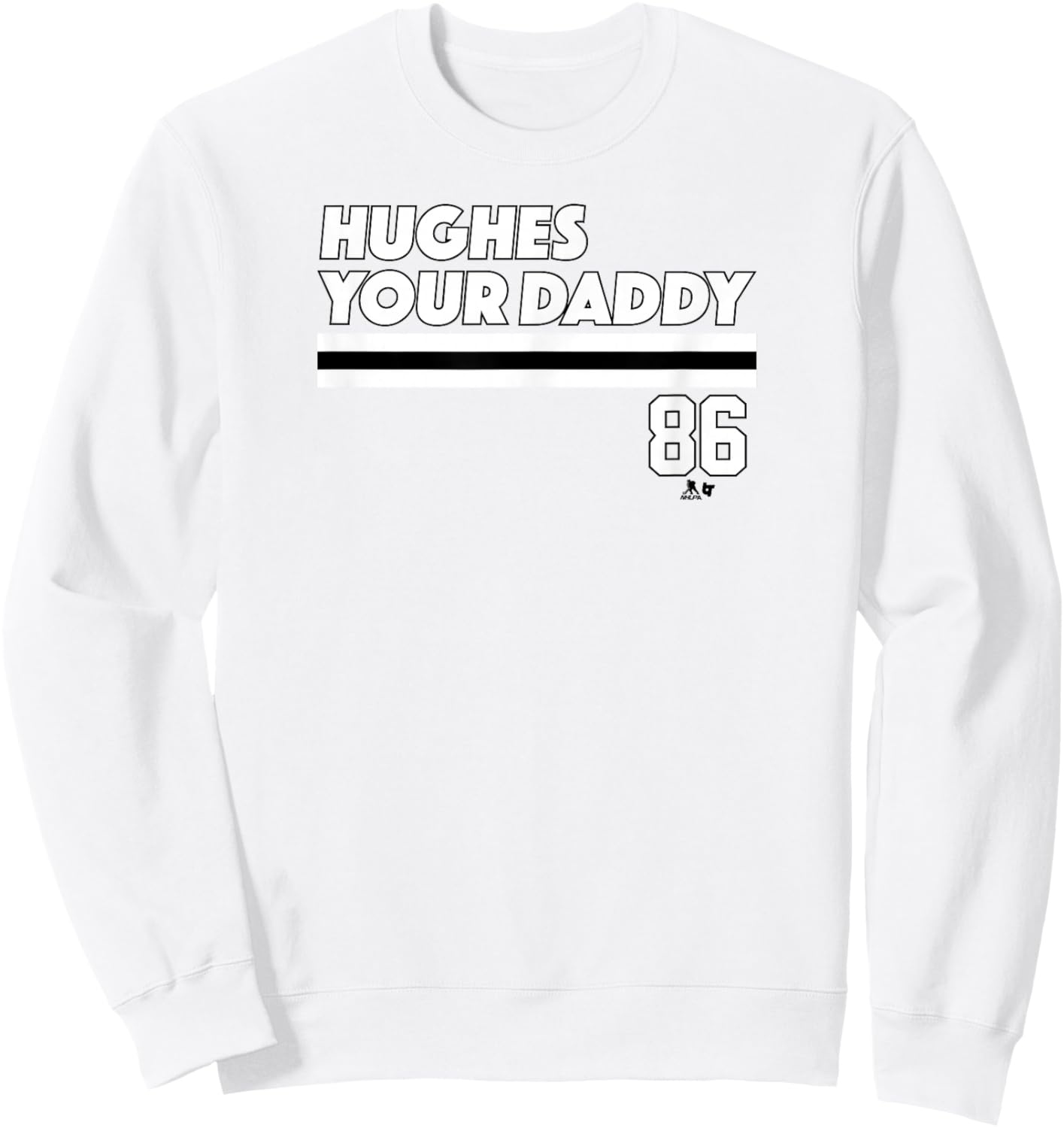 Jack Hughes - Hughes Your Daddy - New Jersey Hockey Sweatshirt - Sweatshirt | White