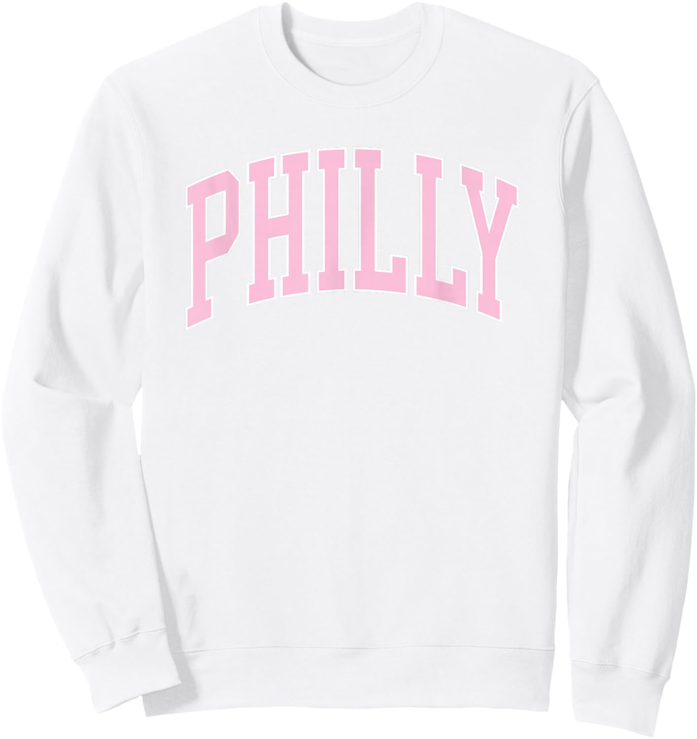 Retro Philly Pink Text Philadelphia Vintage Throwback Sweatshirt - Sweatshirt | White