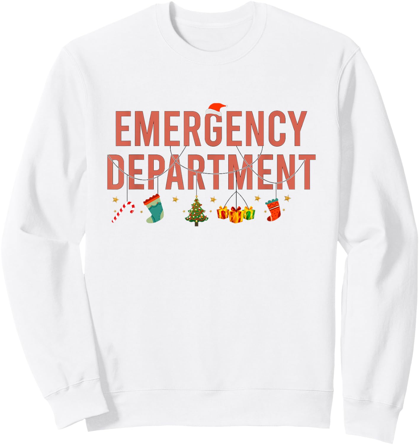 Emergency Department Christmas Emergency Nurse Christmas Sweatshirt - Sweatshirt | White