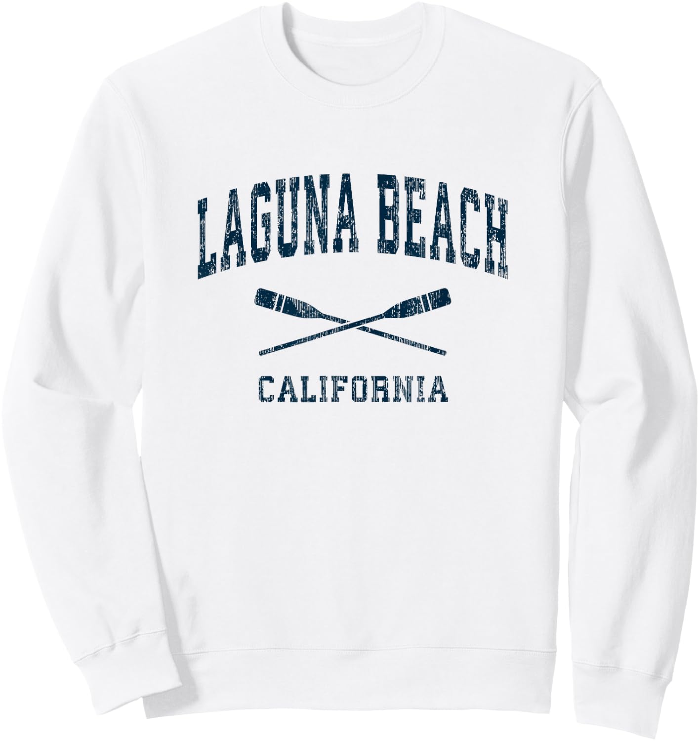 Laguna Beach California Vintage Nautical Paddles Sports Oars Sweatshirt - Sweatshirt | White