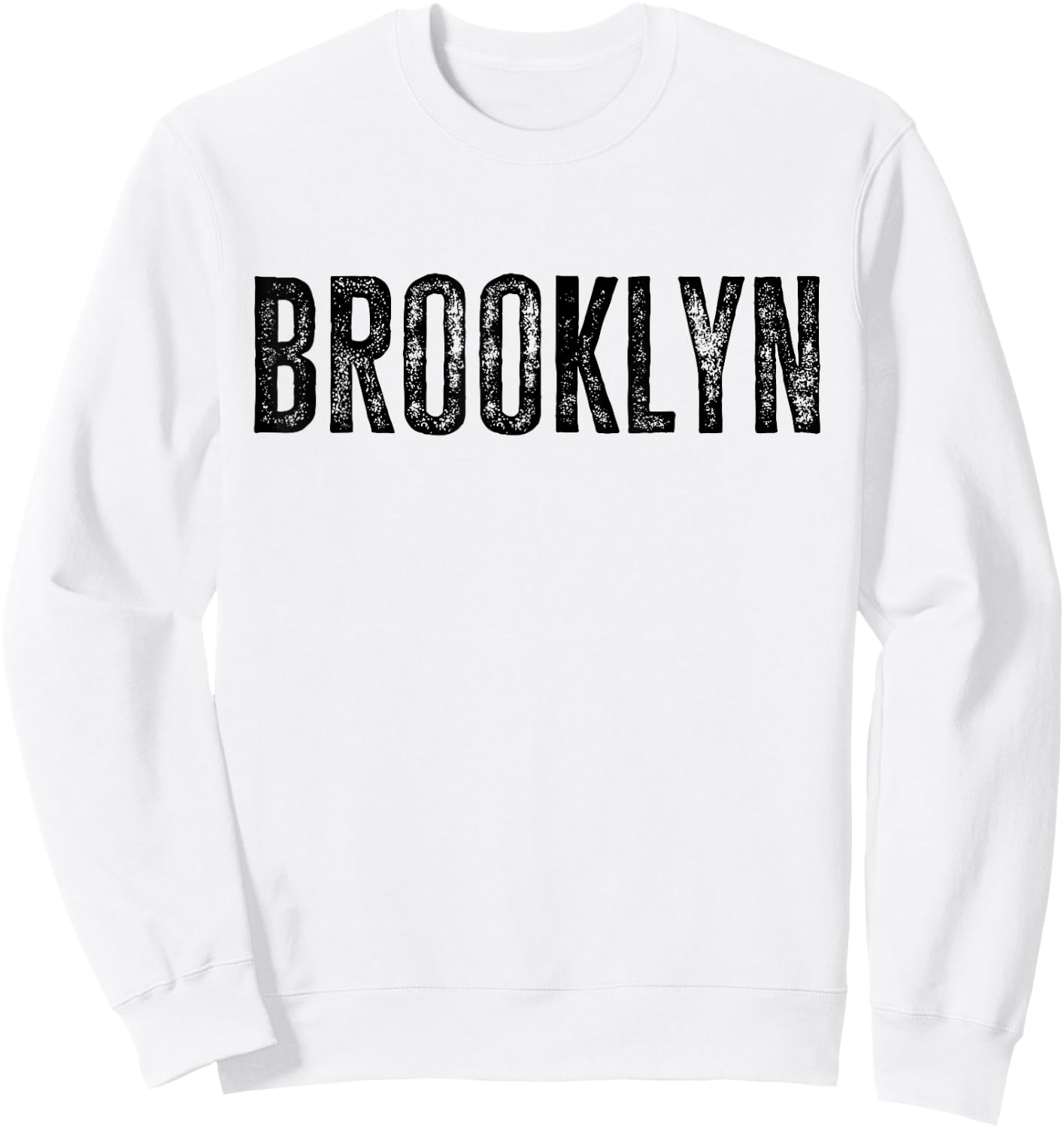 Brooklyn NY Retro Text New York Love Brooklyn Bridge Sweatshirt - Sweatshirt | White