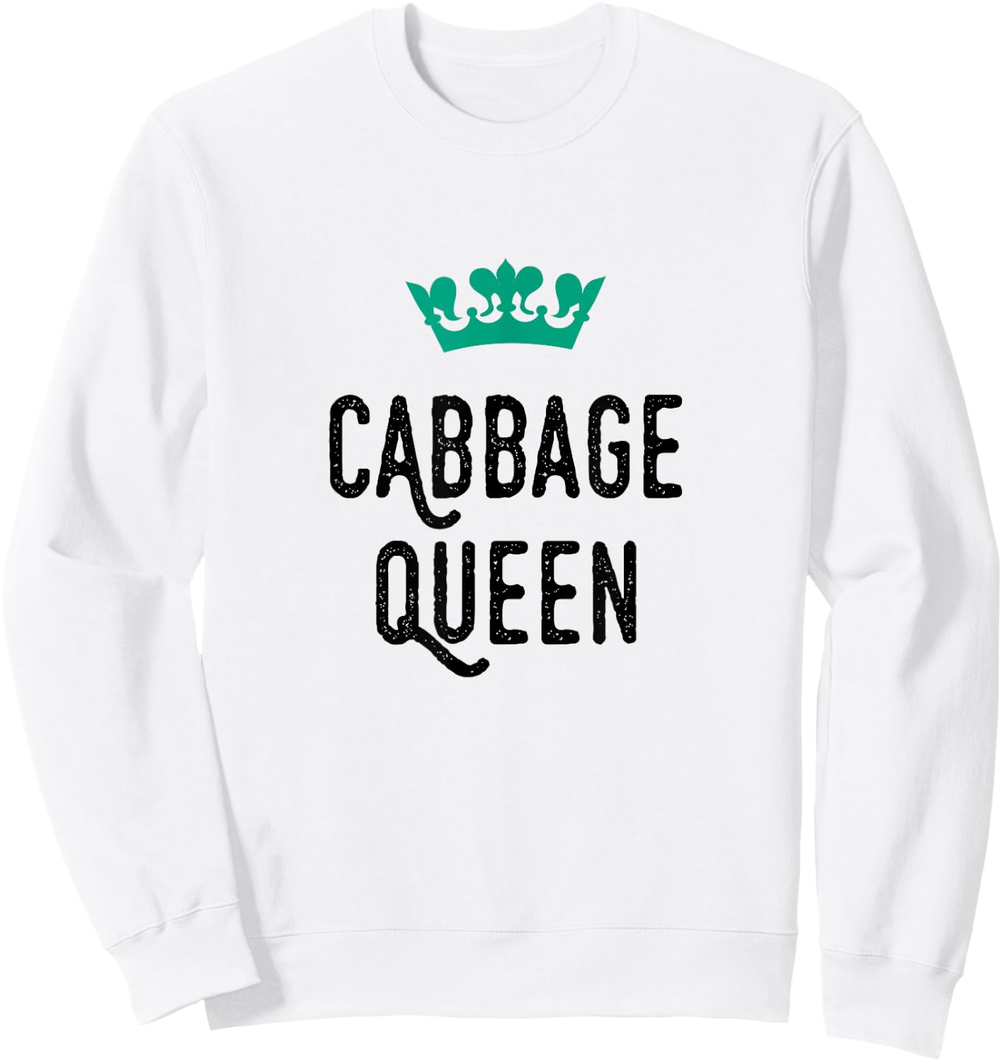 Cabbage Queen, Cabbage Lover, Cute Sweatshirt - Sweatshirt | White