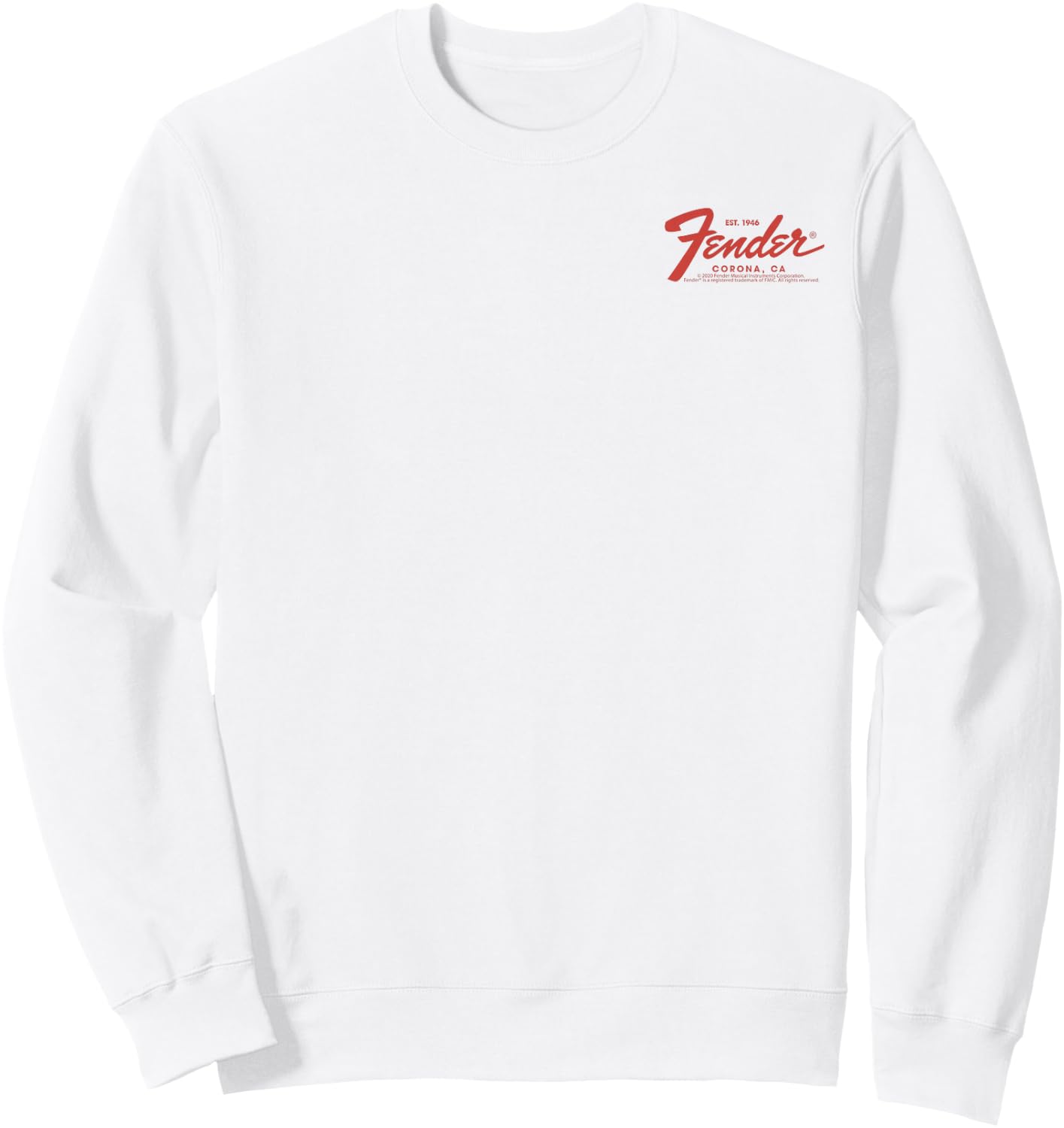Fender Vintage Guitar Pocket Logo Small Sweatshirt - Sweatshirt | White