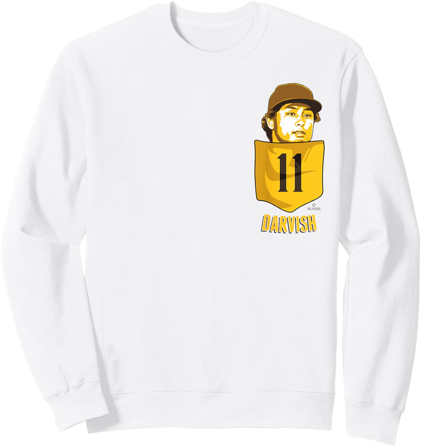Yu Darvish San Diego Baseball Pocket MLBPA Sweatshirt - Sweatshirt | White