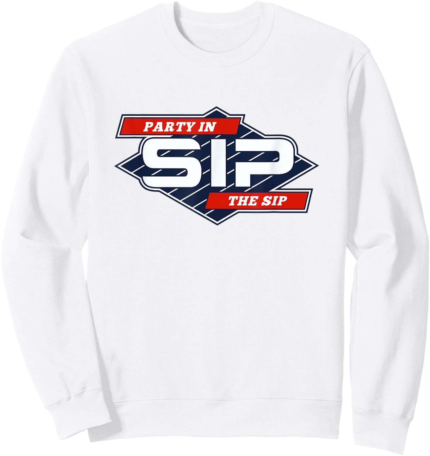 Party in the Sip Funny Mississippi Retro Parody Sweatshirt - Sweatshirt | White
