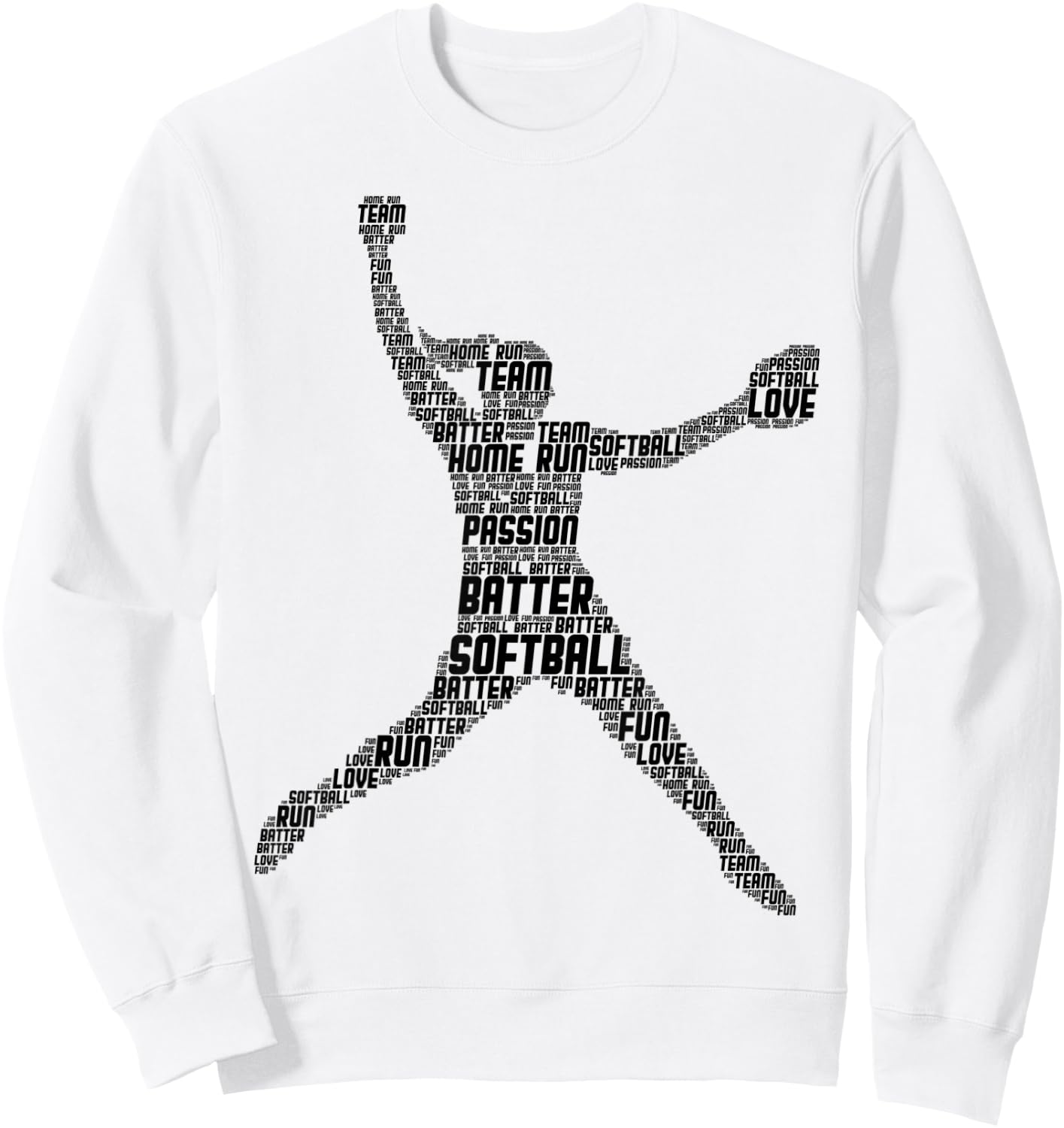 Softball Girls Women Kids Sweatshirt - Sweatshirt | White